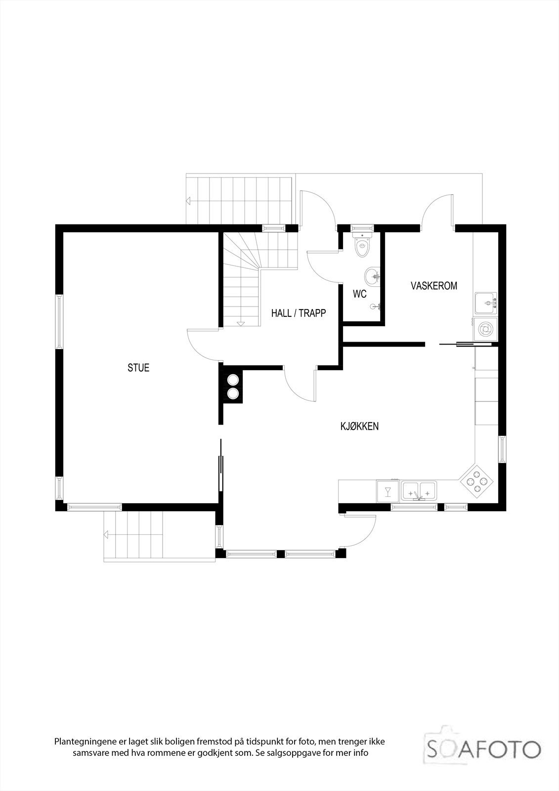 Plantegning 1. etg Galleribilde