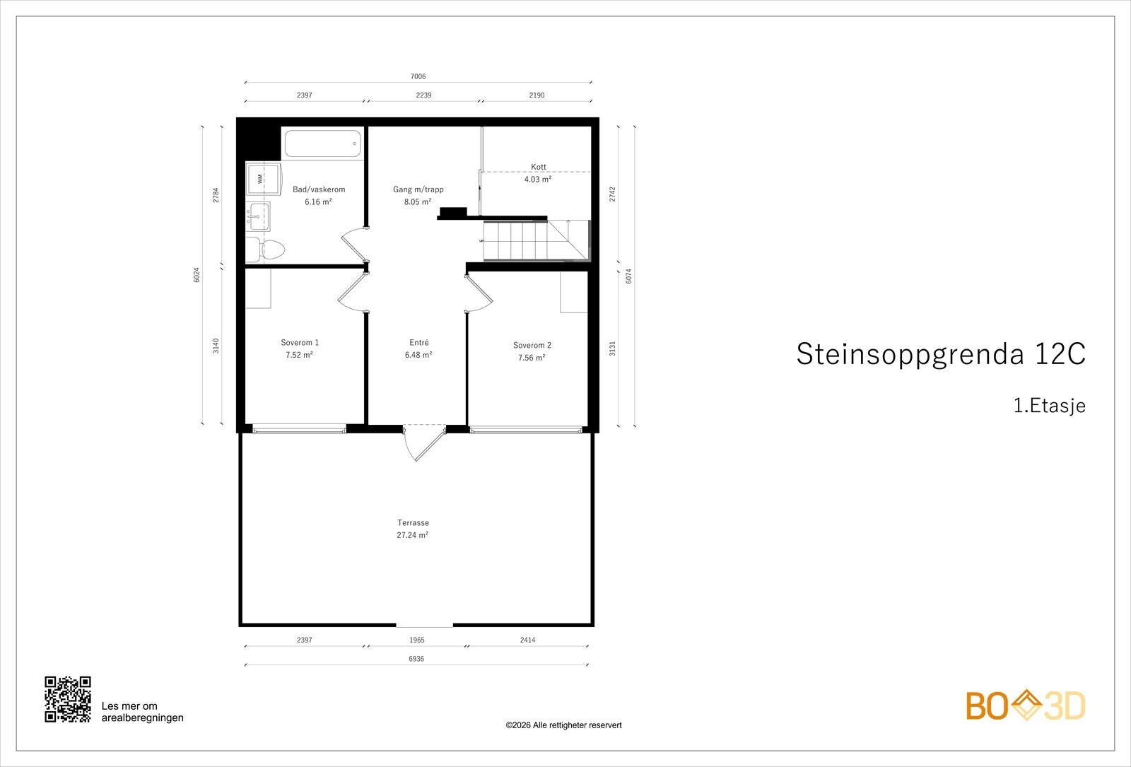 Steinsoppgrenda 12C - 1. Etasje. Galleribilde