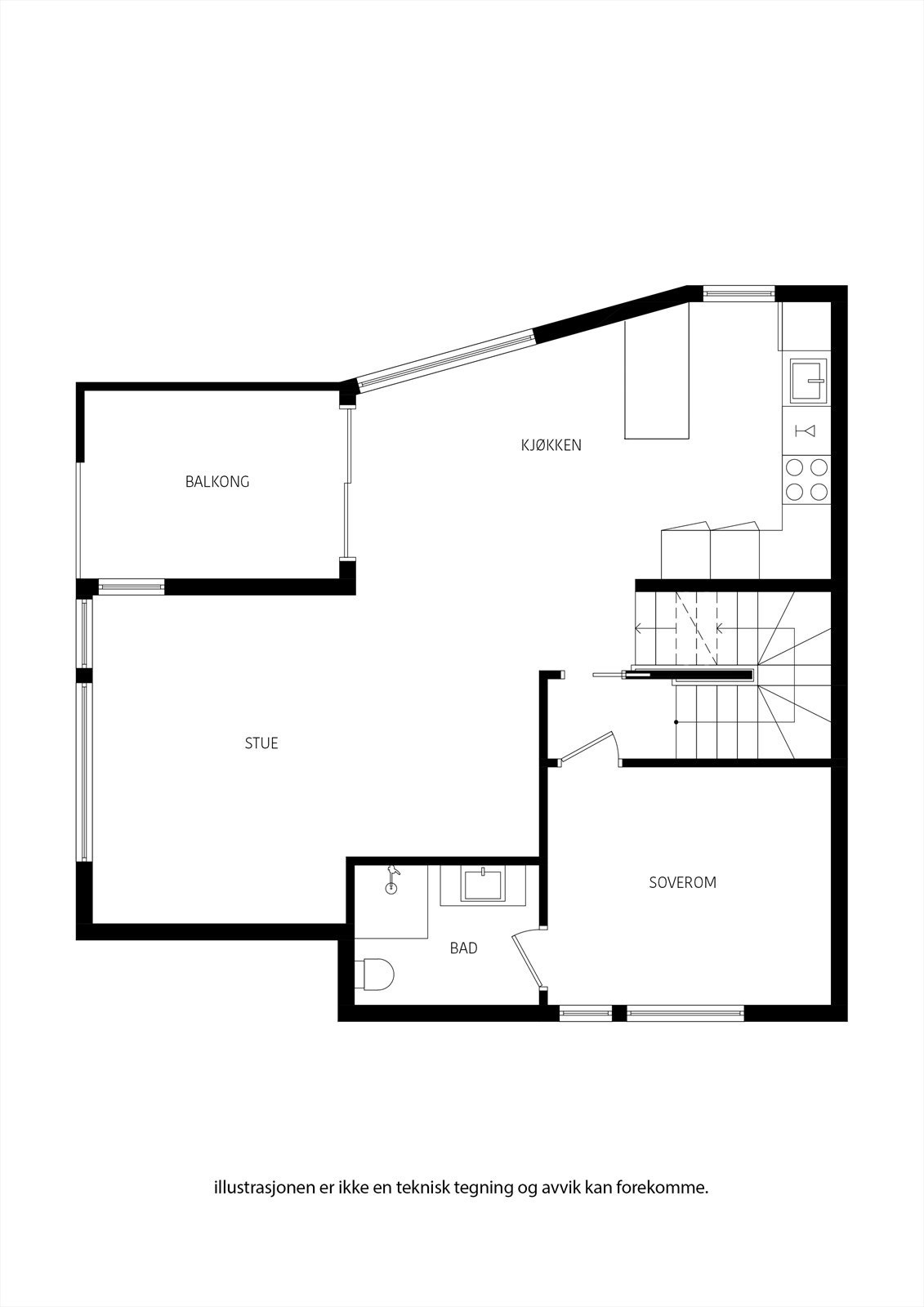 Tegning 2. etasje Galleribilde
