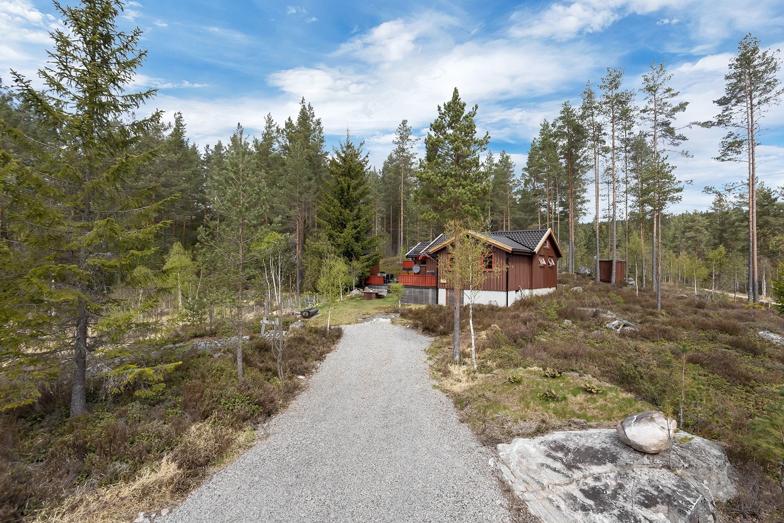 Egen parkering like utenfor hytta Galleribilde