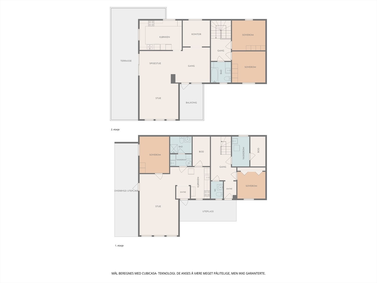 Eneboligen har et internt bruksareal på tilsammen 197 m². Galleribilde