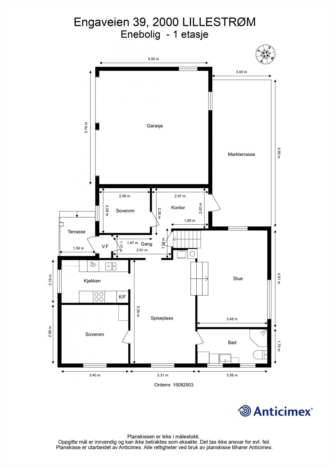 Plantegning 1.etg. Galleribilde