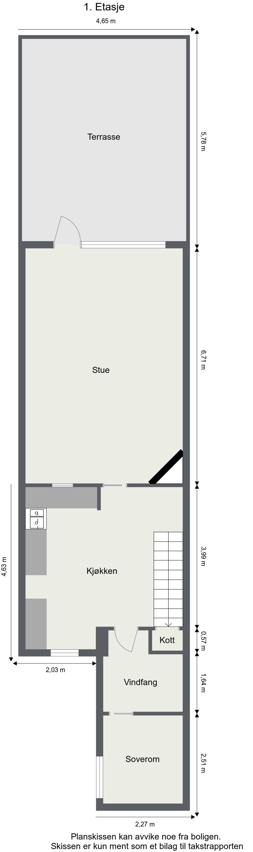 Plantegning Etasje 1. Galleribilde