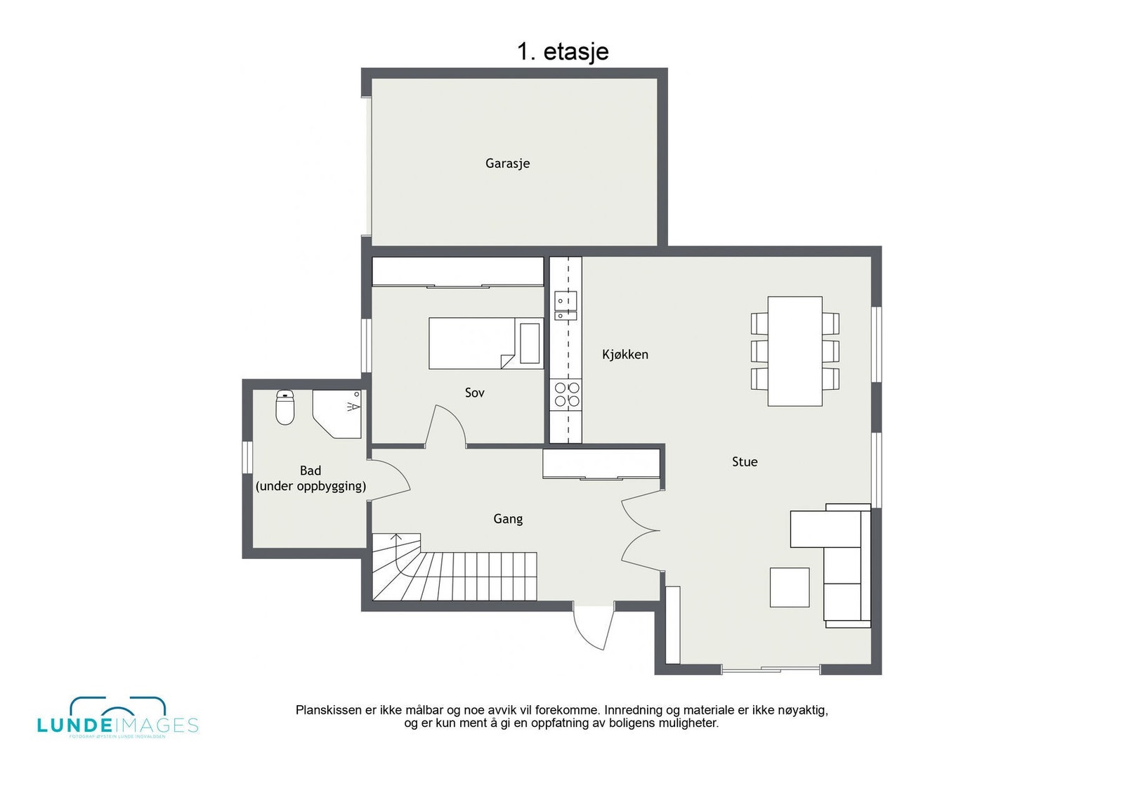 Planskisse 1. etasje - ikke målbar Galleribilde