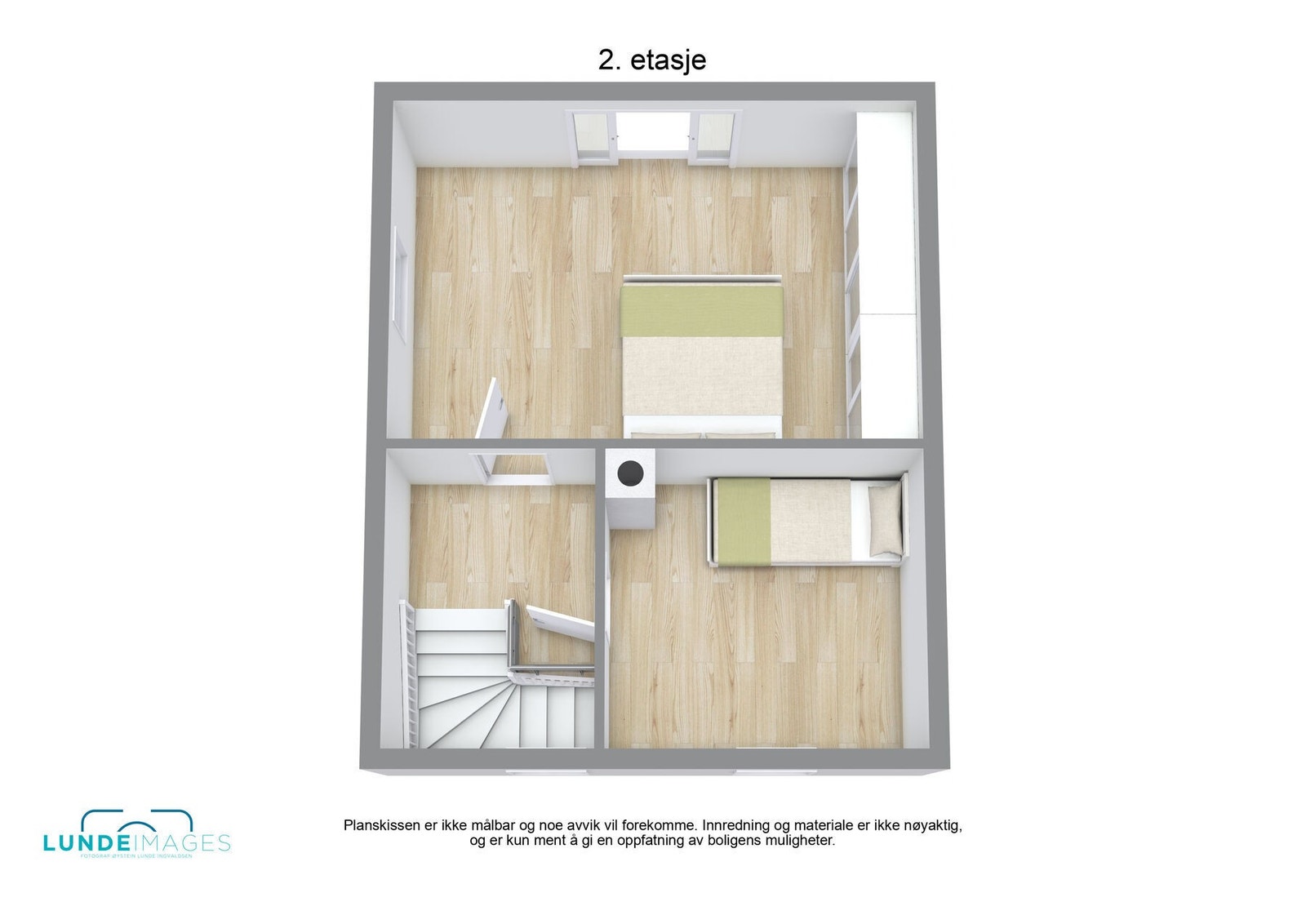 Planskisse 2. etasje 3D - ikke målbar Galleribilde