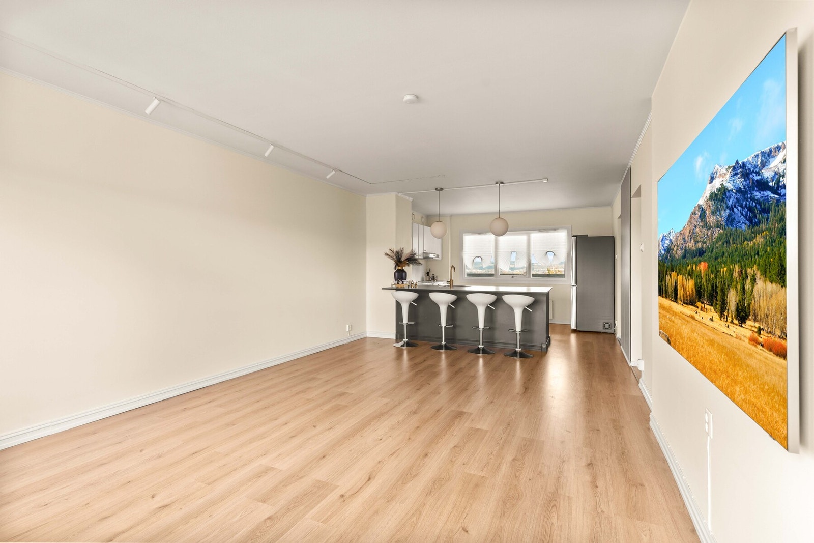 God plass til både sofa og spisebord. Galleribilde
