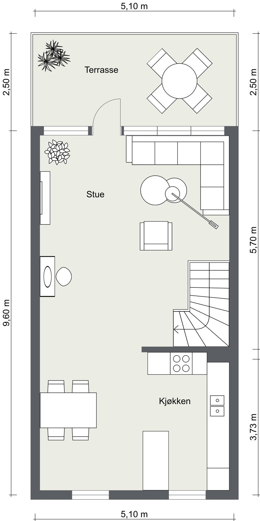 Plantegning 2. etasje Galleribilde