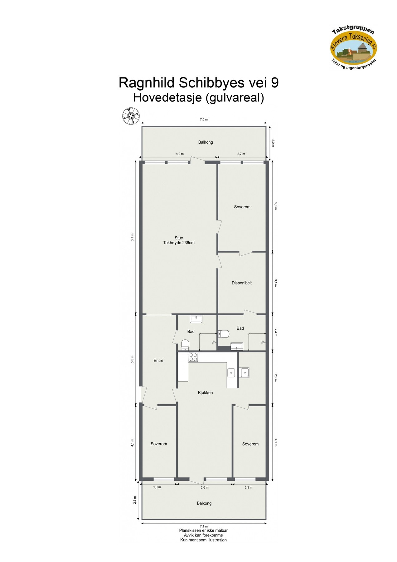 Målbar plantegning. Galleribilde