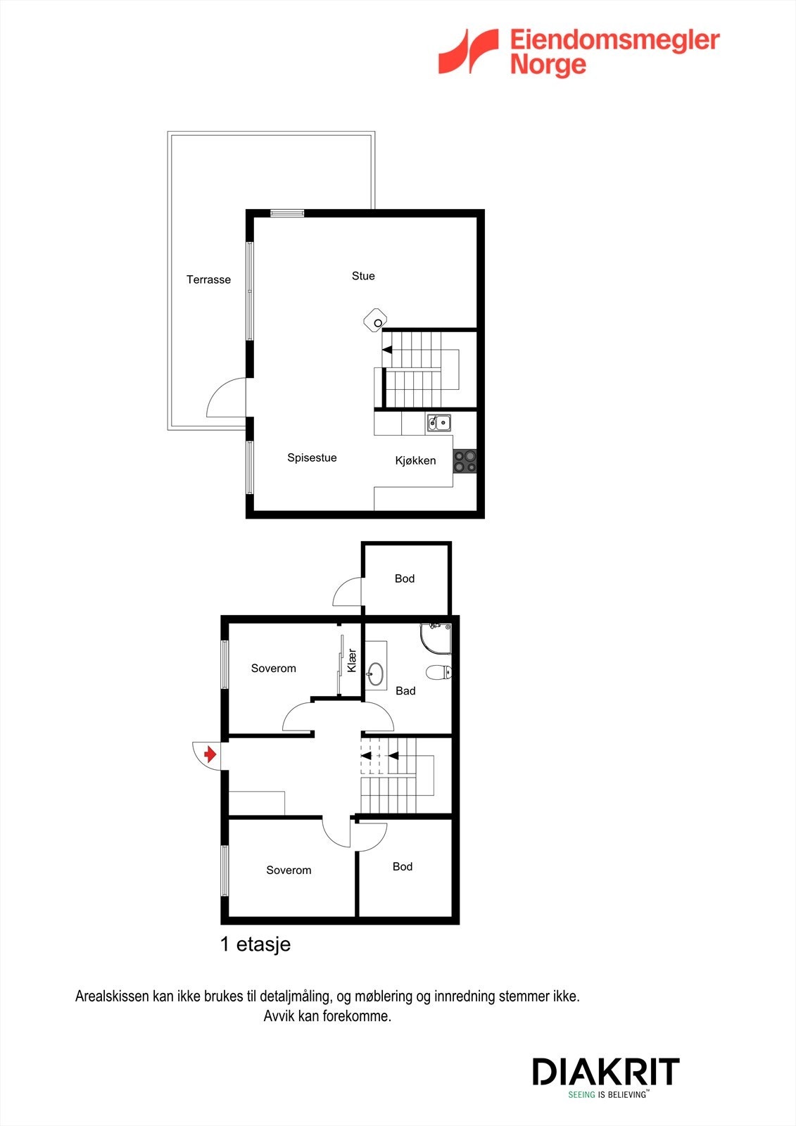 - 2D plantegning samlet - Galleribilde