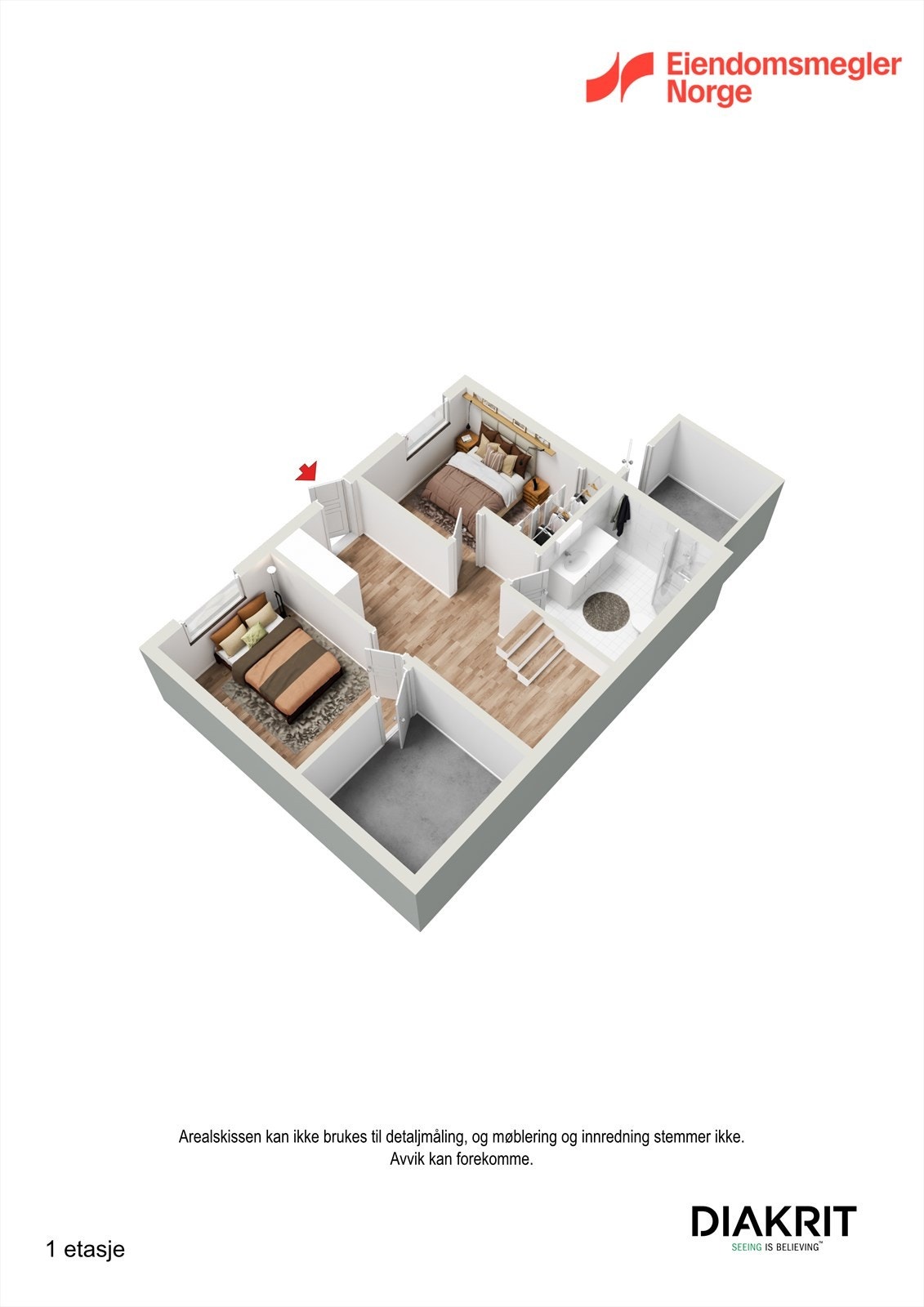 - 3D Plantegning u.etg - Galleribilde