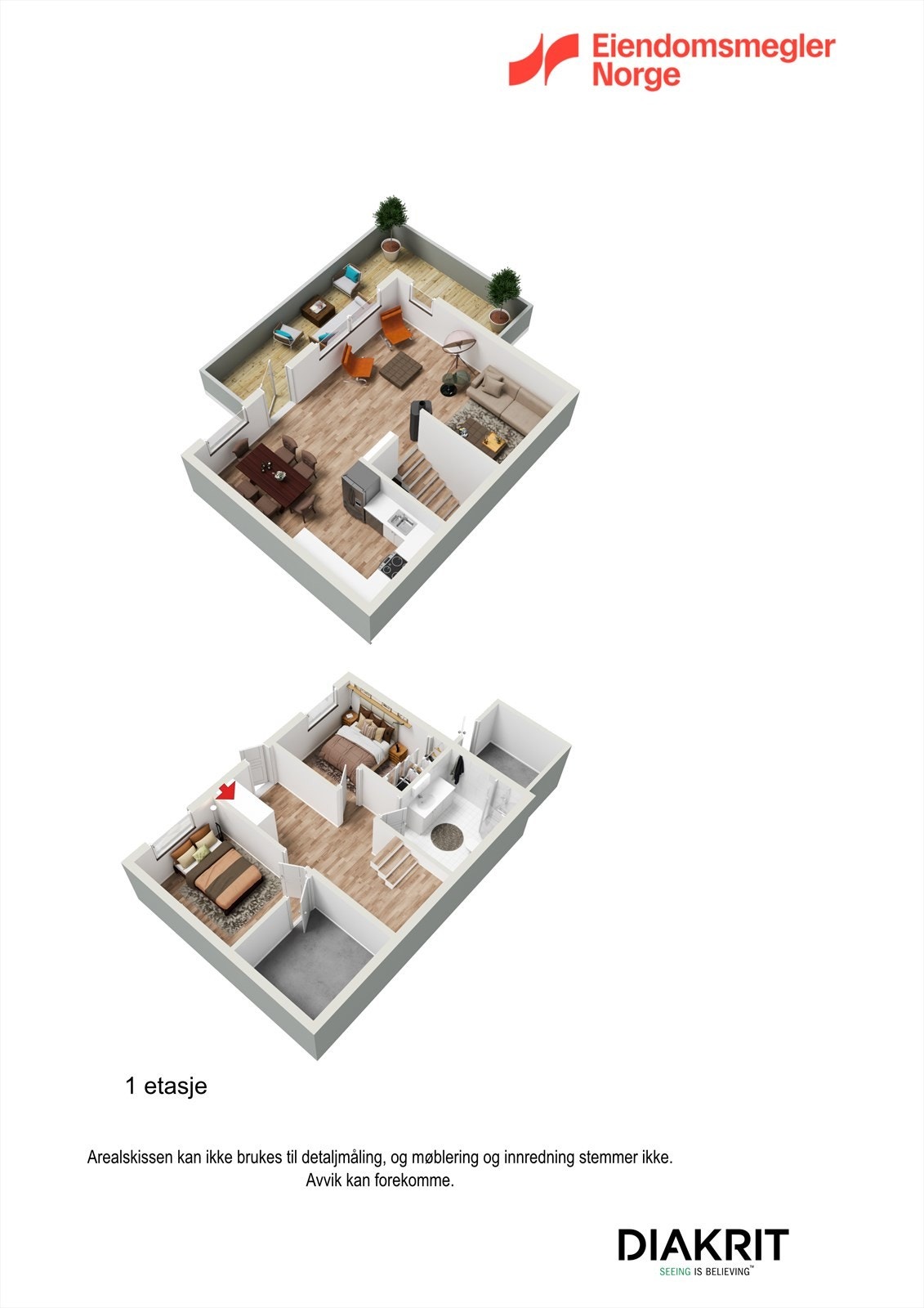 - 3D Plantegning samlet - Galleribilde