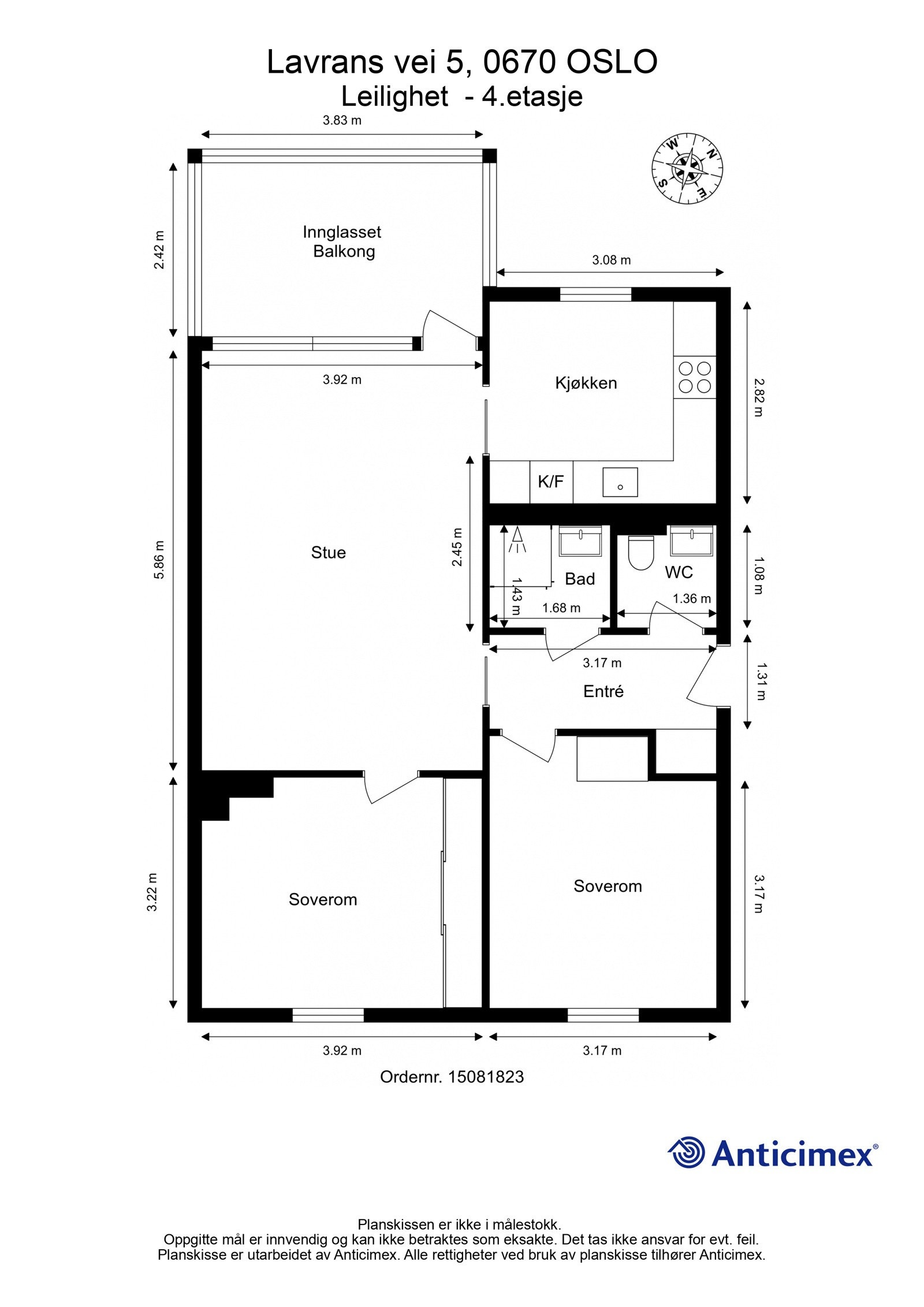 Plantegning - Leilighet - 4.etasje Galleribilde
