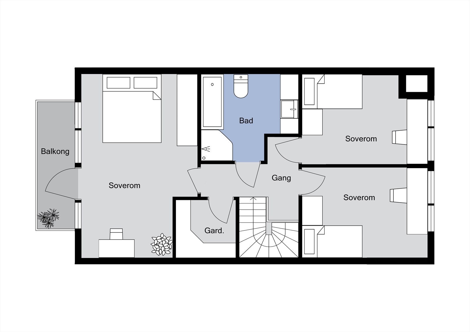 Planløsning loft Galleribilde