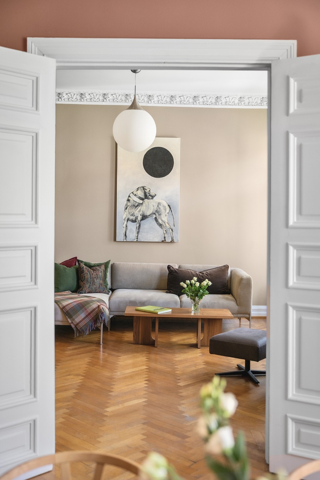 Klassiske doble fløydører Galleribilde