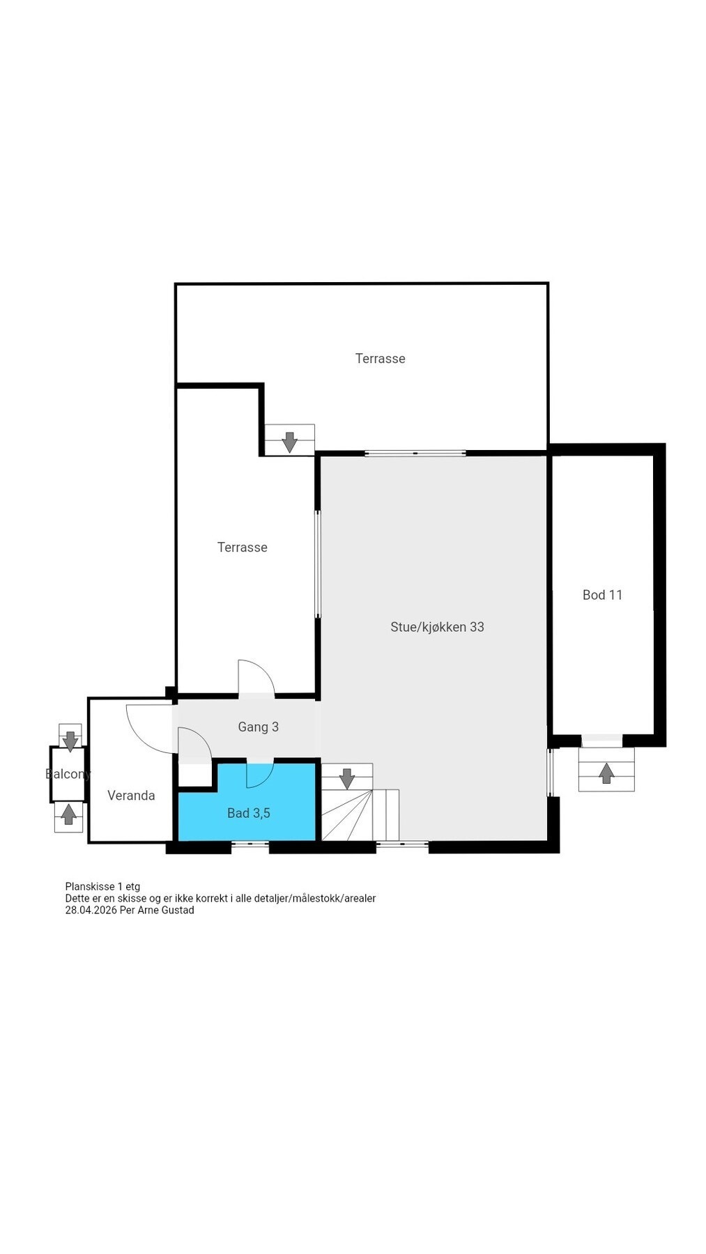 Planskisse - 1. etasje Galleribilde
