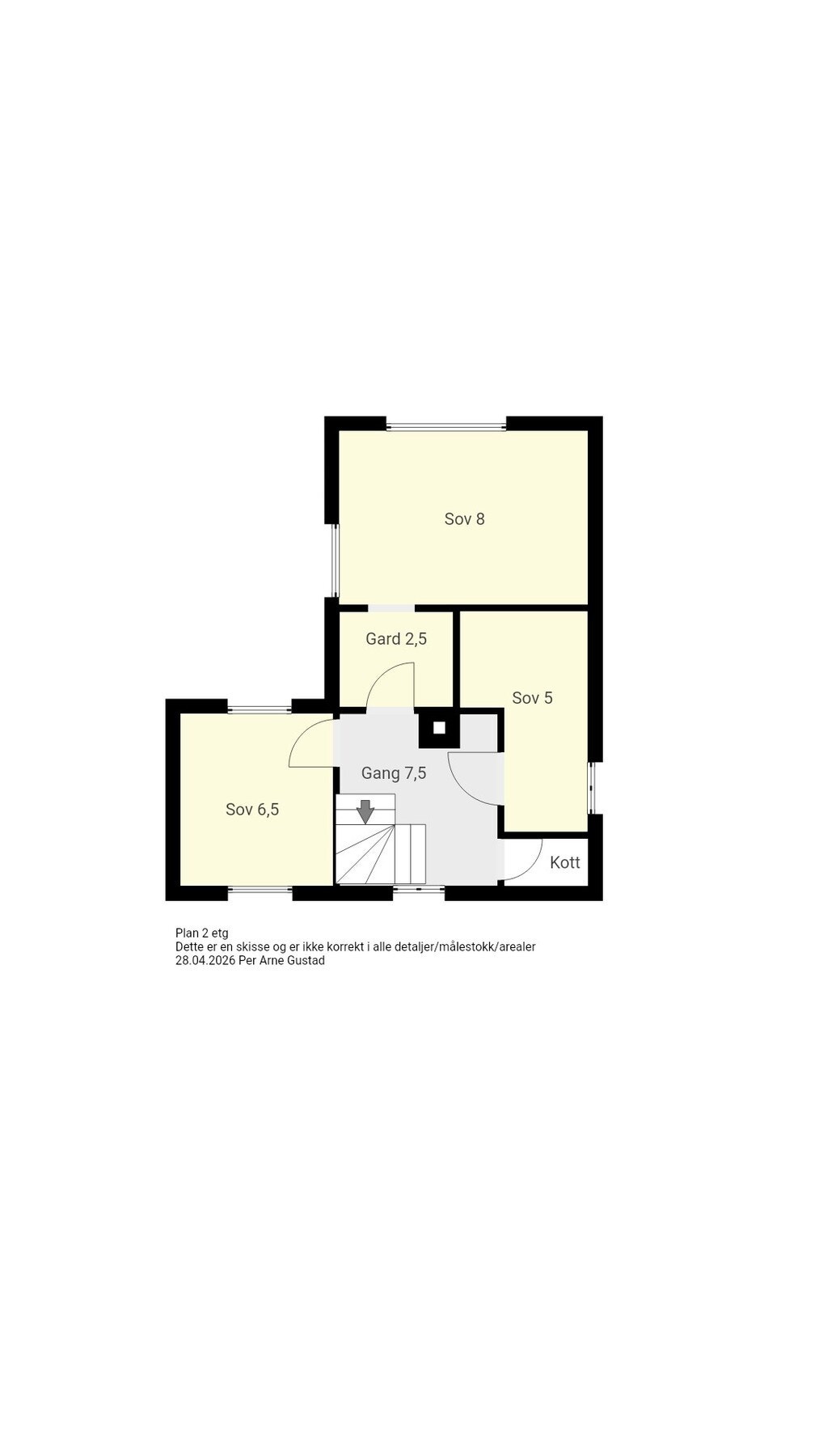 Planskisse 2. etasje Galleribilde