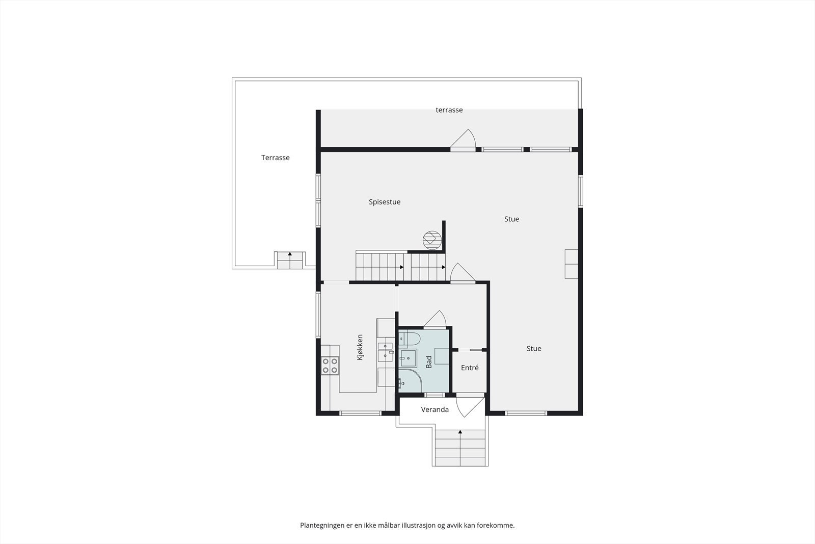 Plantegning 1. etg. Galleribilde