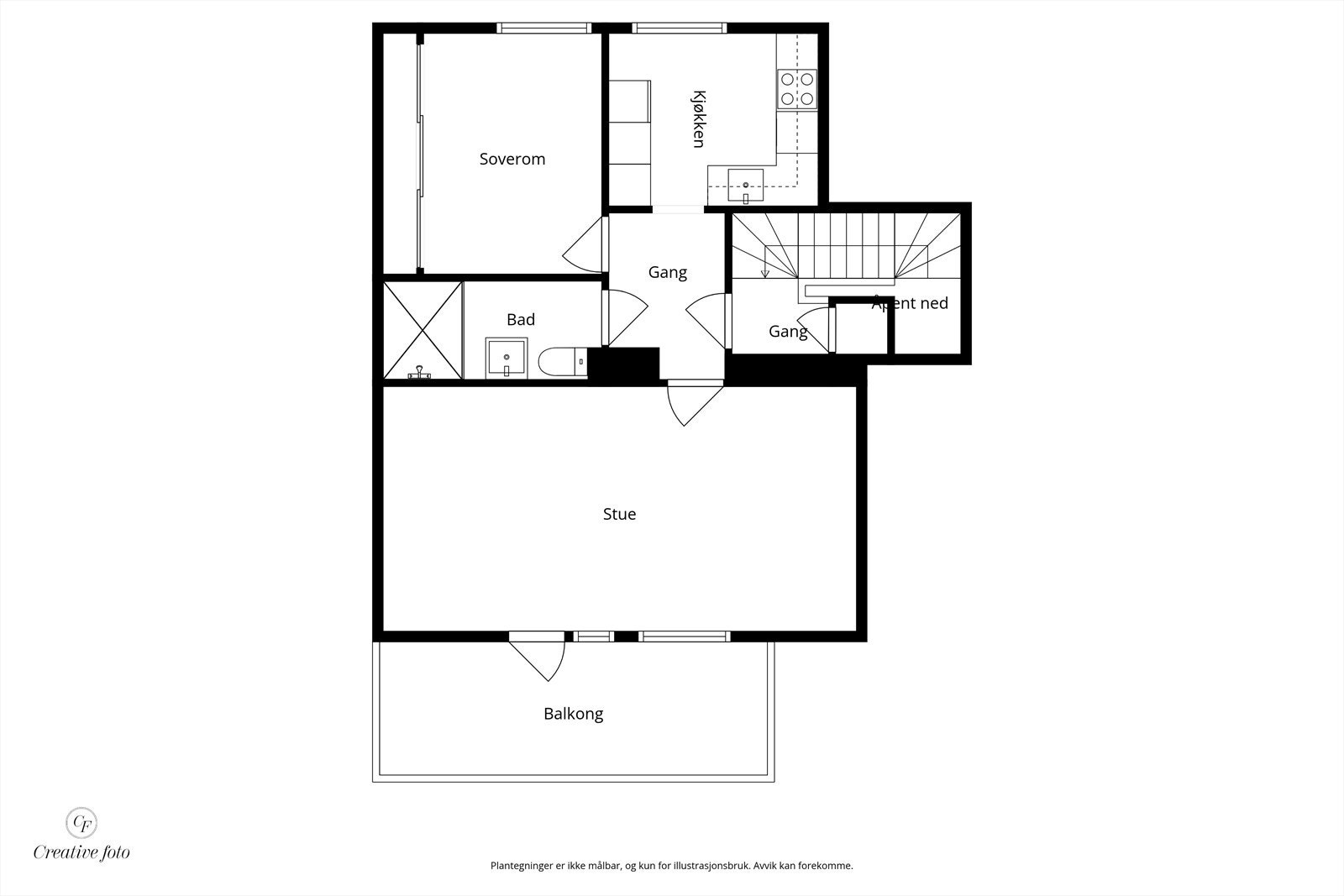 Plantegning 2 etg. Galleribilde