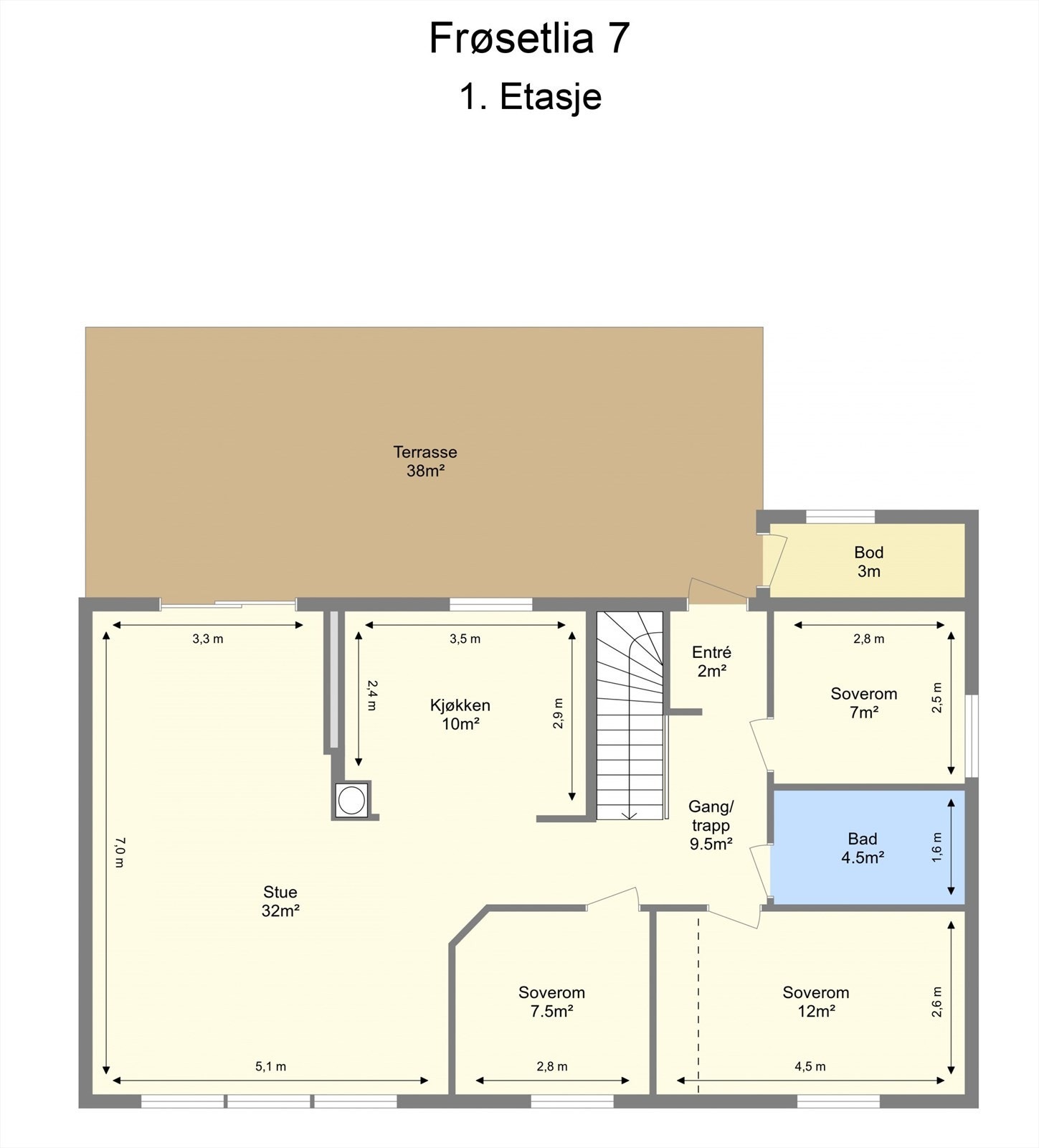 Planskisse 1.etg. Galleribilde