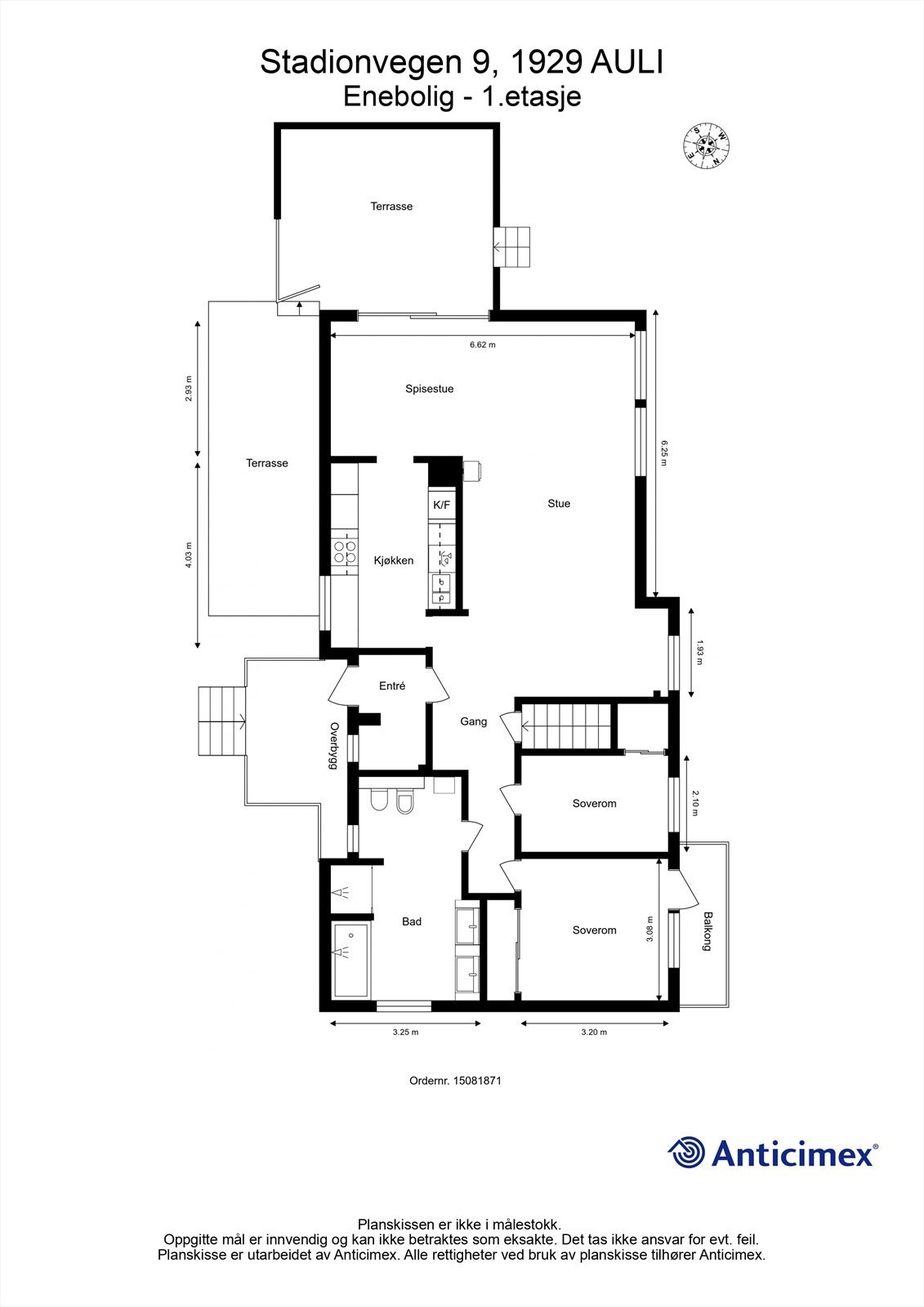 Plantegning 1. etasje Galleribilde