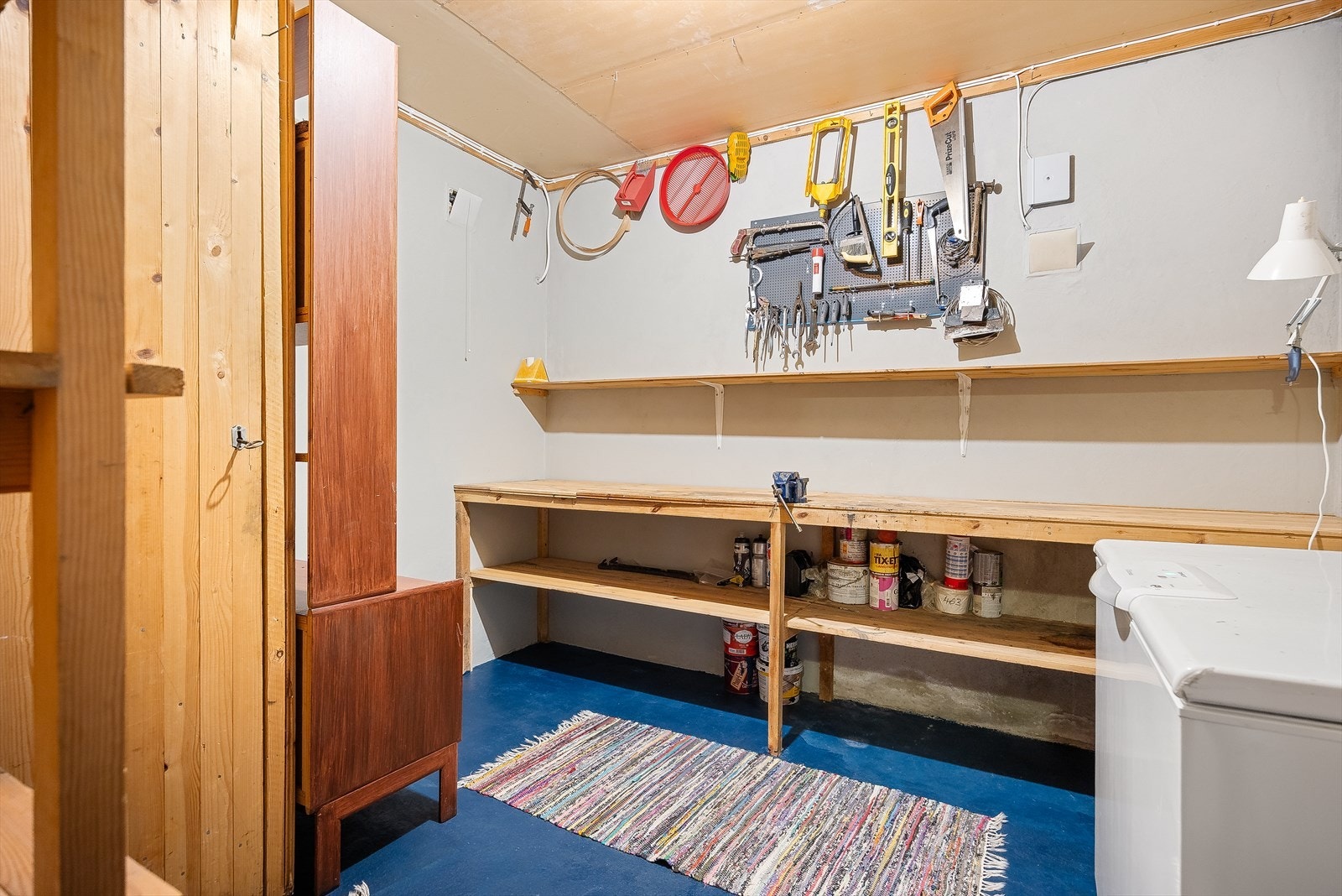 Arbeidsboden i underetasjen. Galleribilde