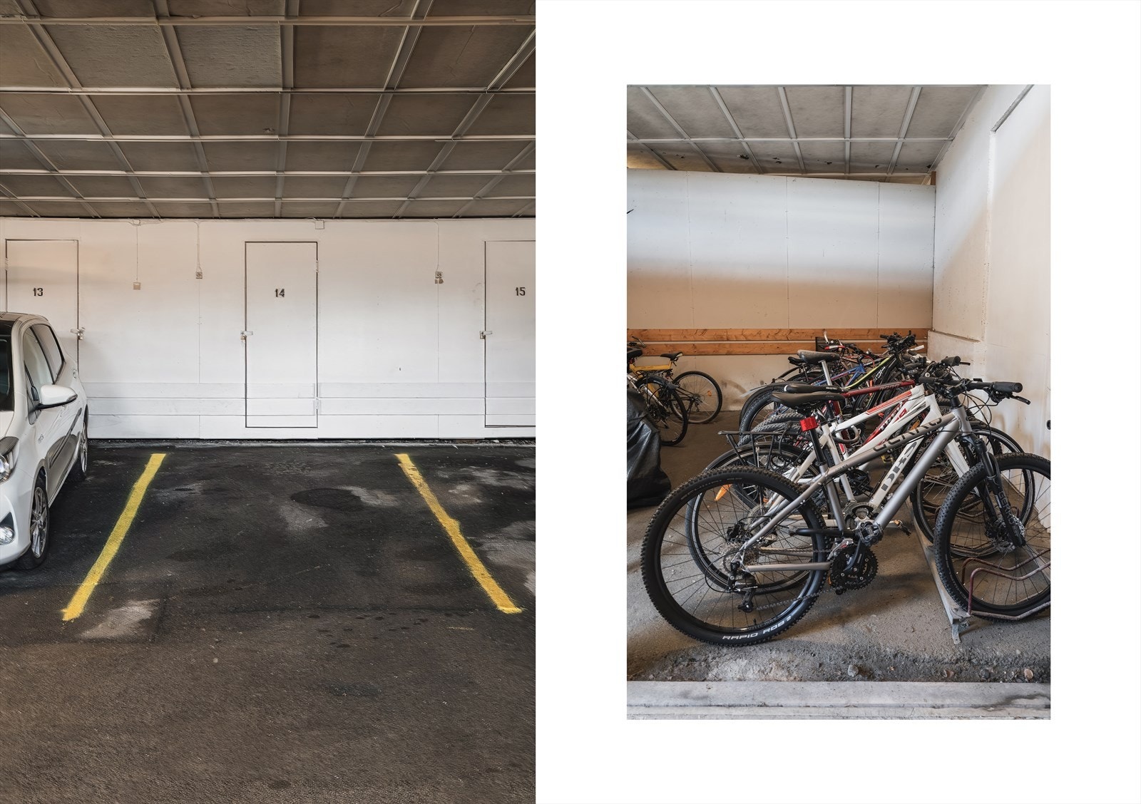 Det medfølger garasjeplass med mulighet for elbillader, samt en bod på ca. 3 m² i underetasjen. Galleribilde
