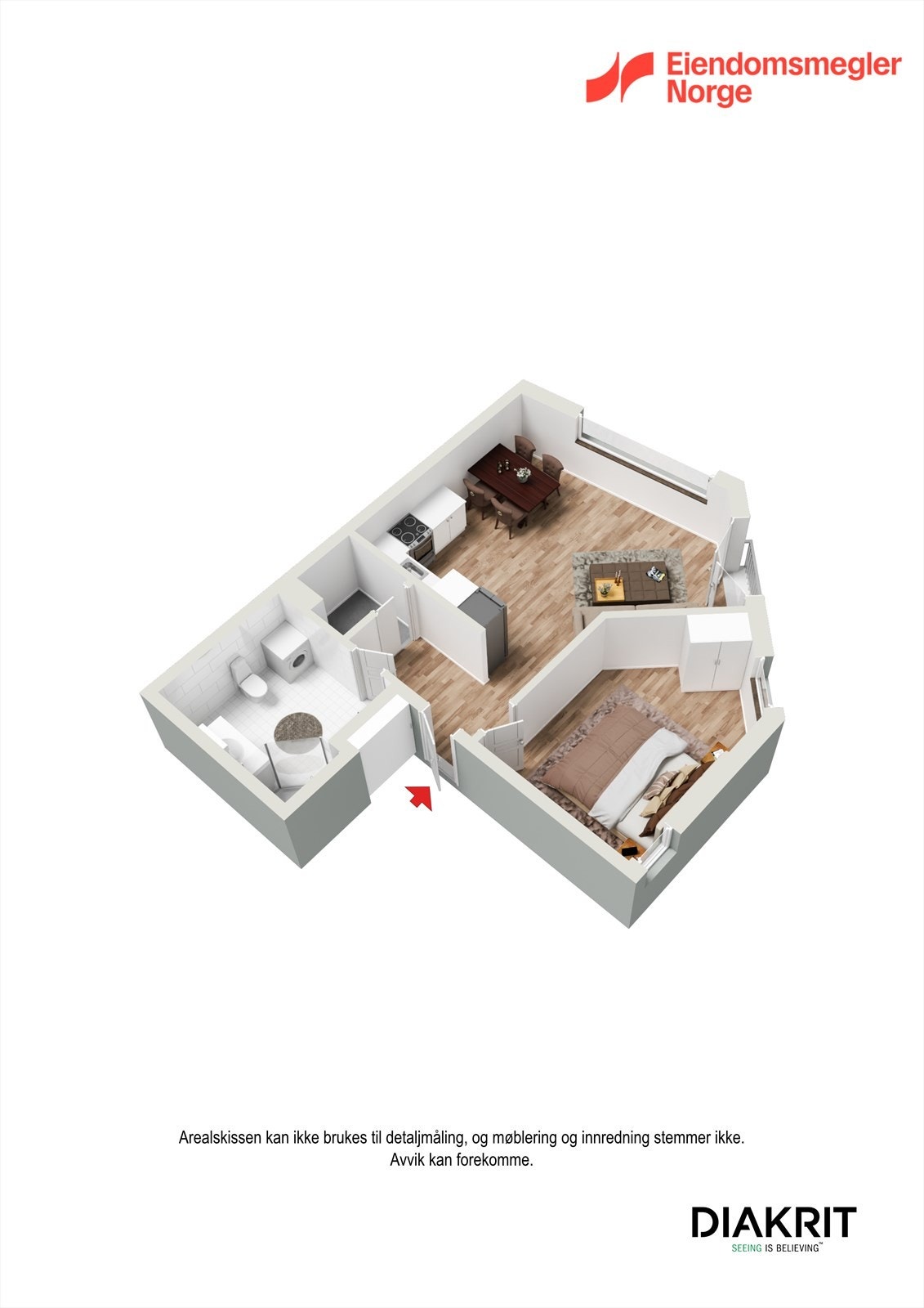 Plantegning 3D. Galleribilde