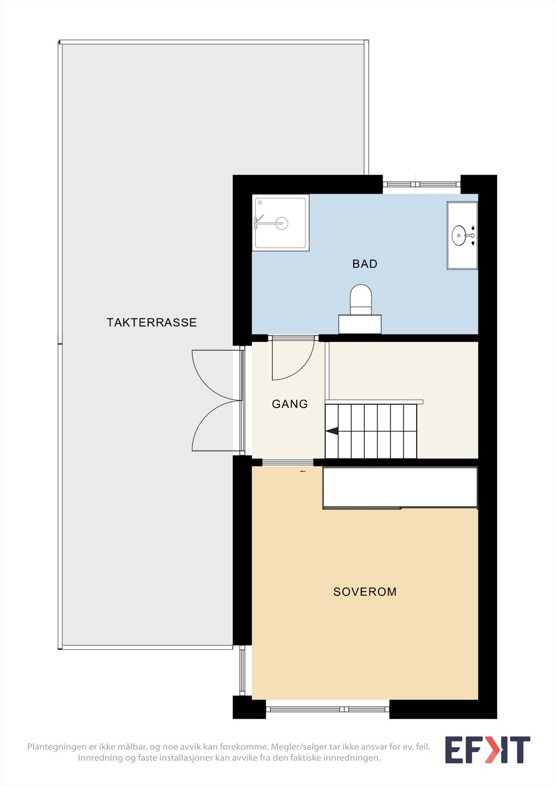 Plantegning for 3. etasje/øverste plan. Galleribilde
