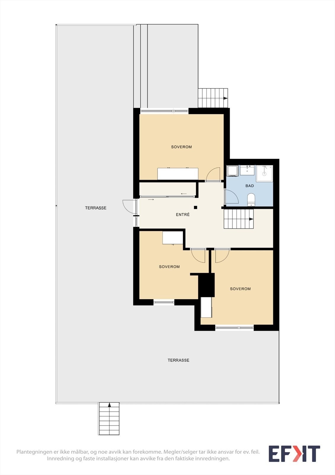 Plantegning for 1. etasje/inngangsplanet. Galleribilde
