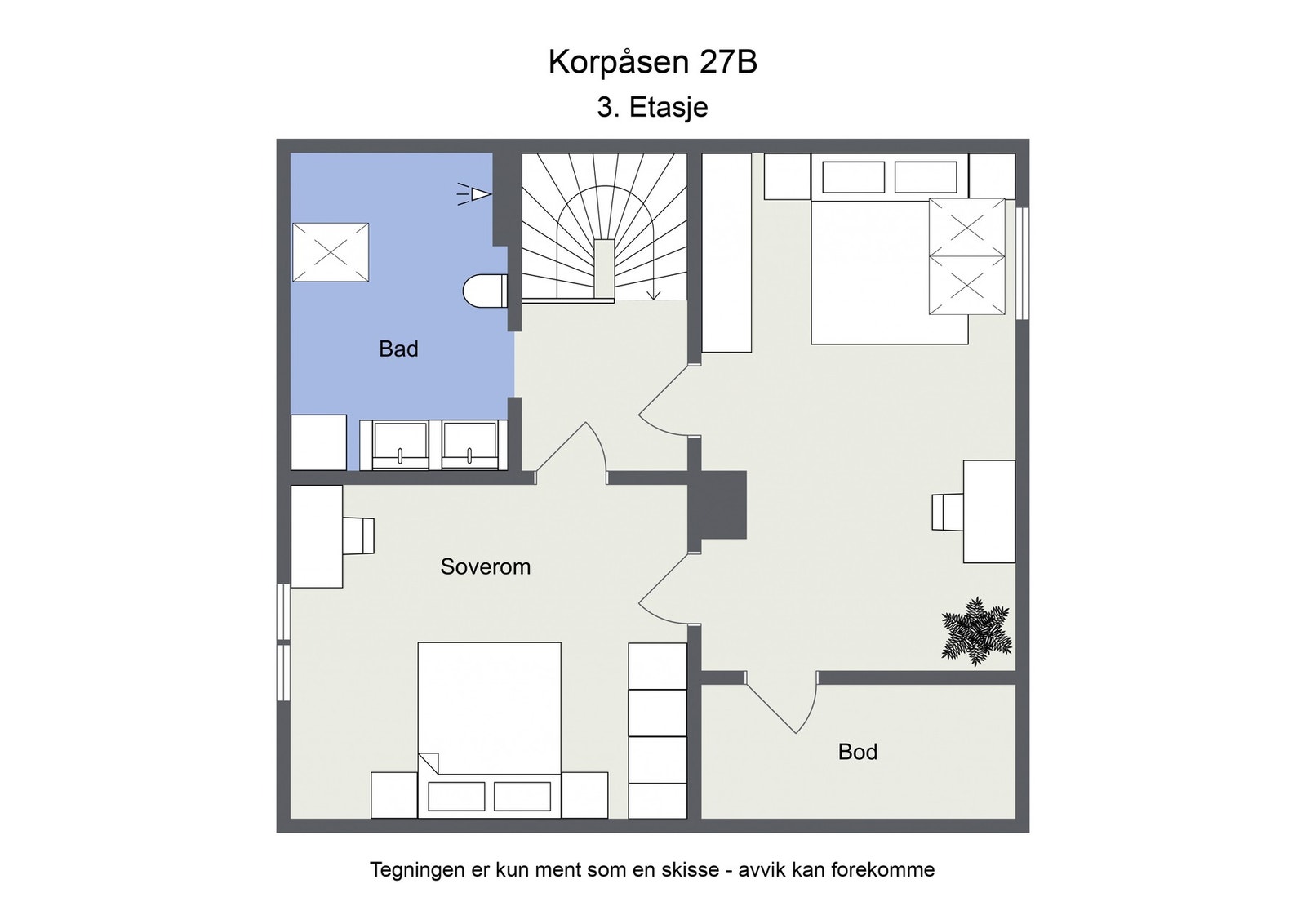 Plantegning 3.etasje Galleribilde