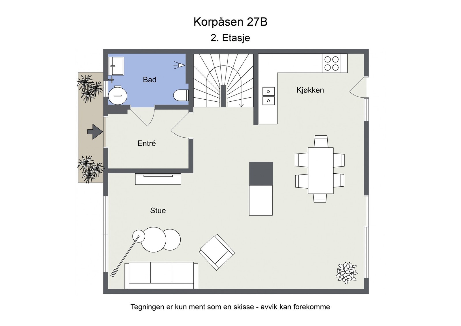 Plantegning 2.etasje Galleribilde