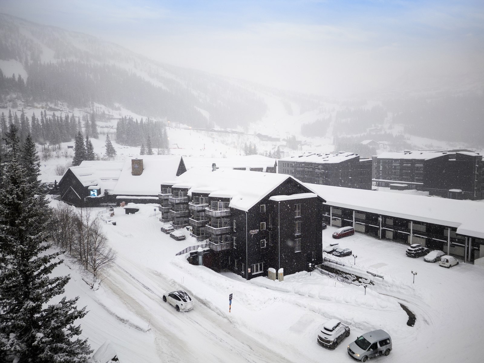 Beliggenheten er ideell for ski- og friluftsinteresserte, med Hemsedal Skisenter kun 100 meter unna.
Det gjøres oppmerksom på at bildene ble tatt under mindre gunstige værforhold, som følge av borettslagets regler for utleie. Galleribilde