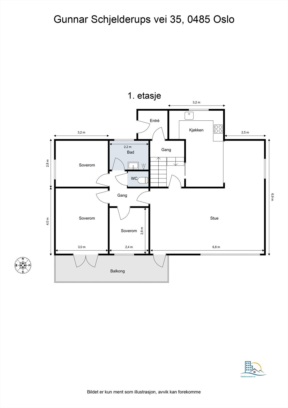 Plantegning 1. etasje Galleribilde