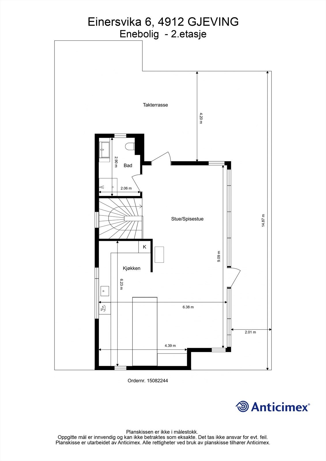 Plantegning 2. etasje Galleribilde