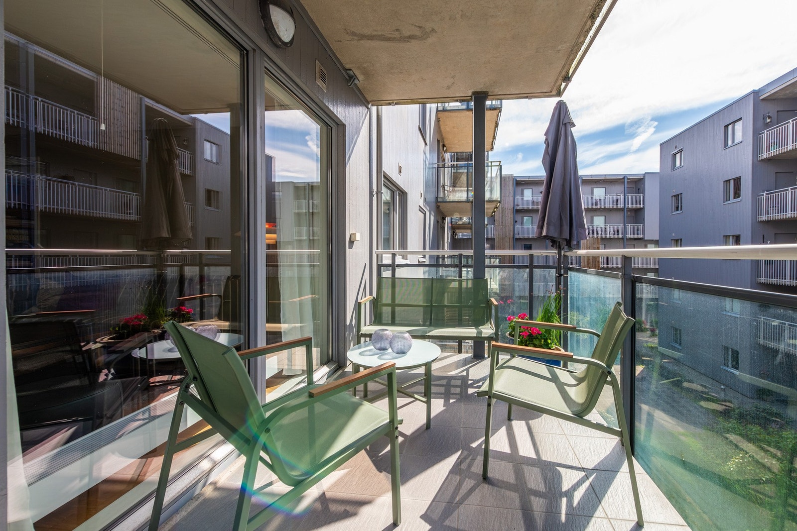 Utsyn mot fellesarealet Galleribilde