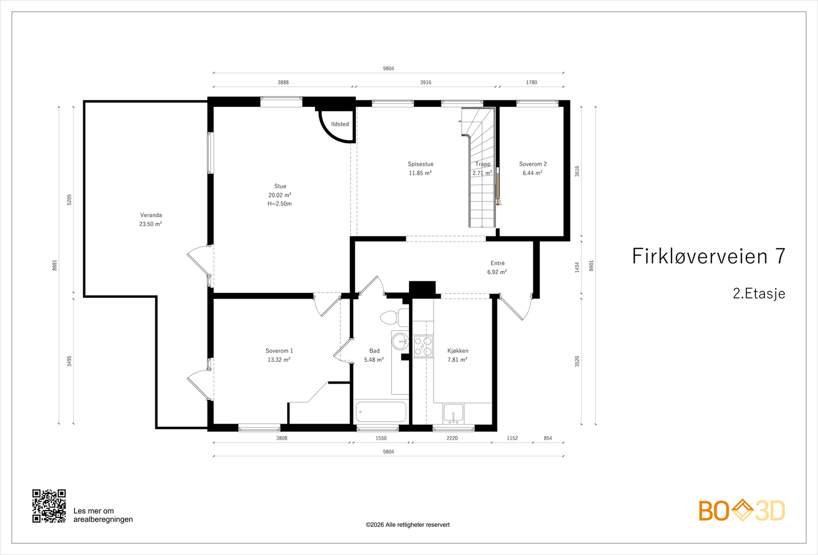 Dagens planløsning hovedetasje. Galleribilde