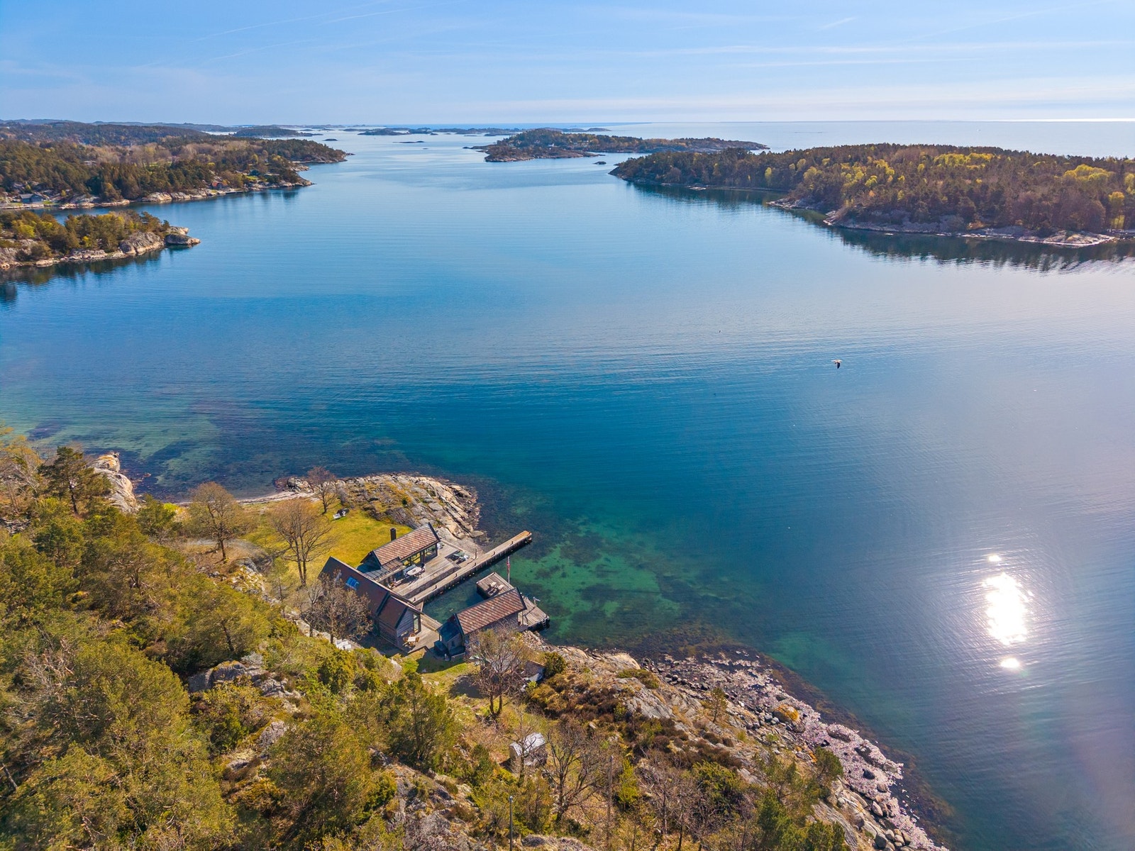 Dronebilde over området Galleribilde