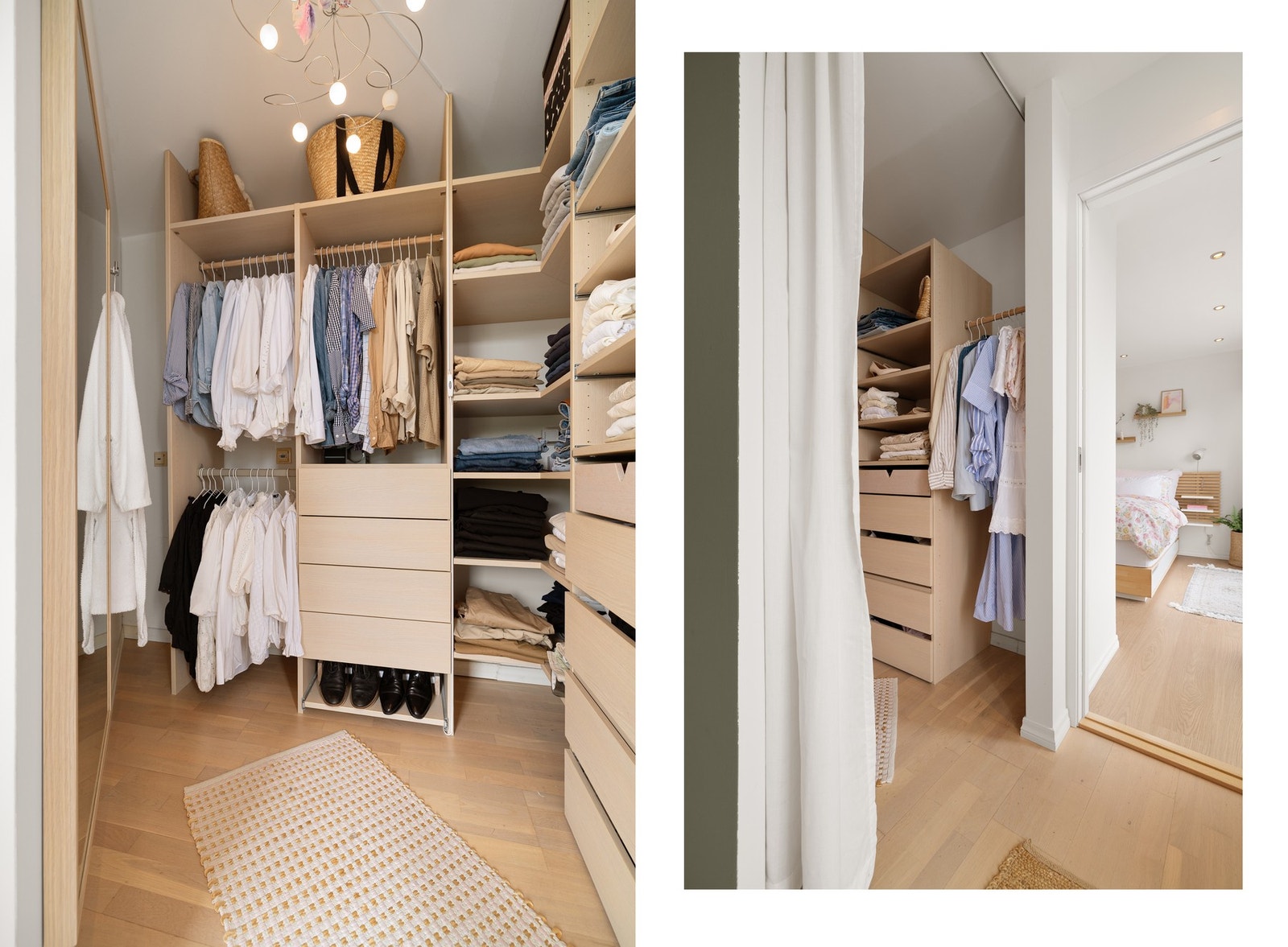Walk-inn garderobe like utenfor soverommet Galleribilde