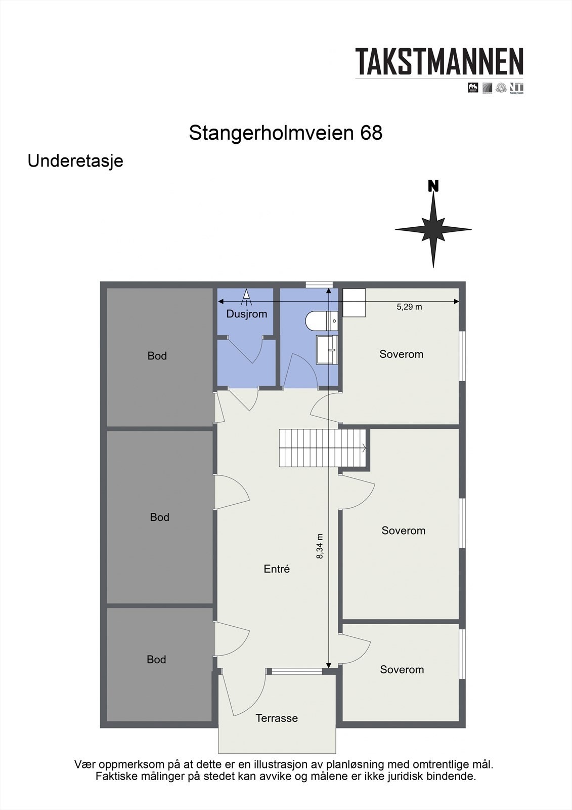 Plantegning, underetasje. Galleribilde