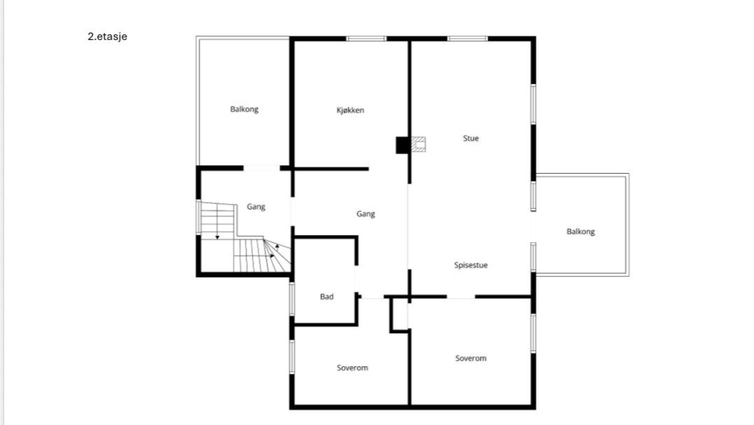 Planskisse for 2.etg Galleribilde