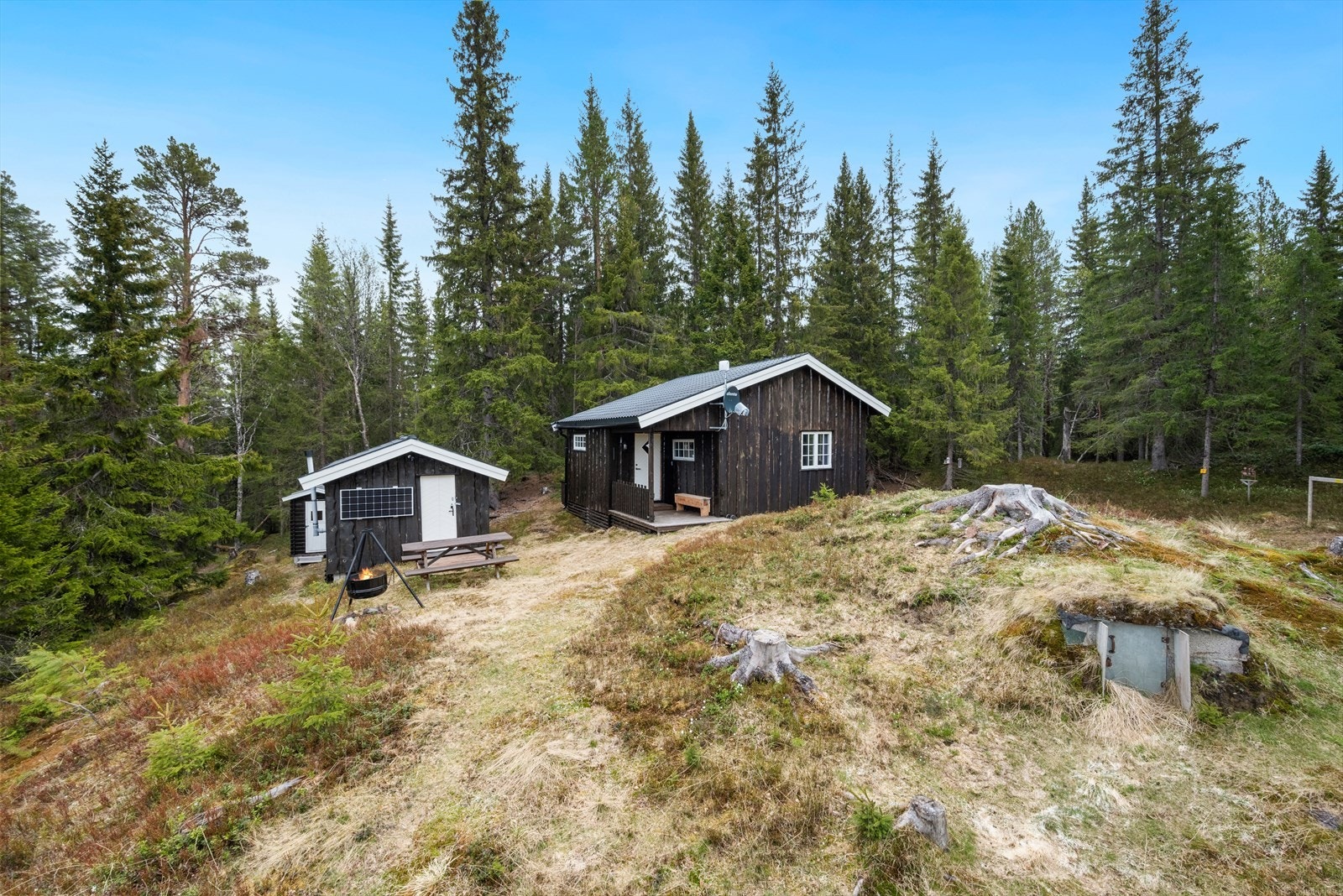 Velkommen til Skaumsjøveien 322 - en velholdt og sjarmerende hytte i naturskjønne omgivelser. Foto: Interiørfoto v/Haukdal. Galleribilde