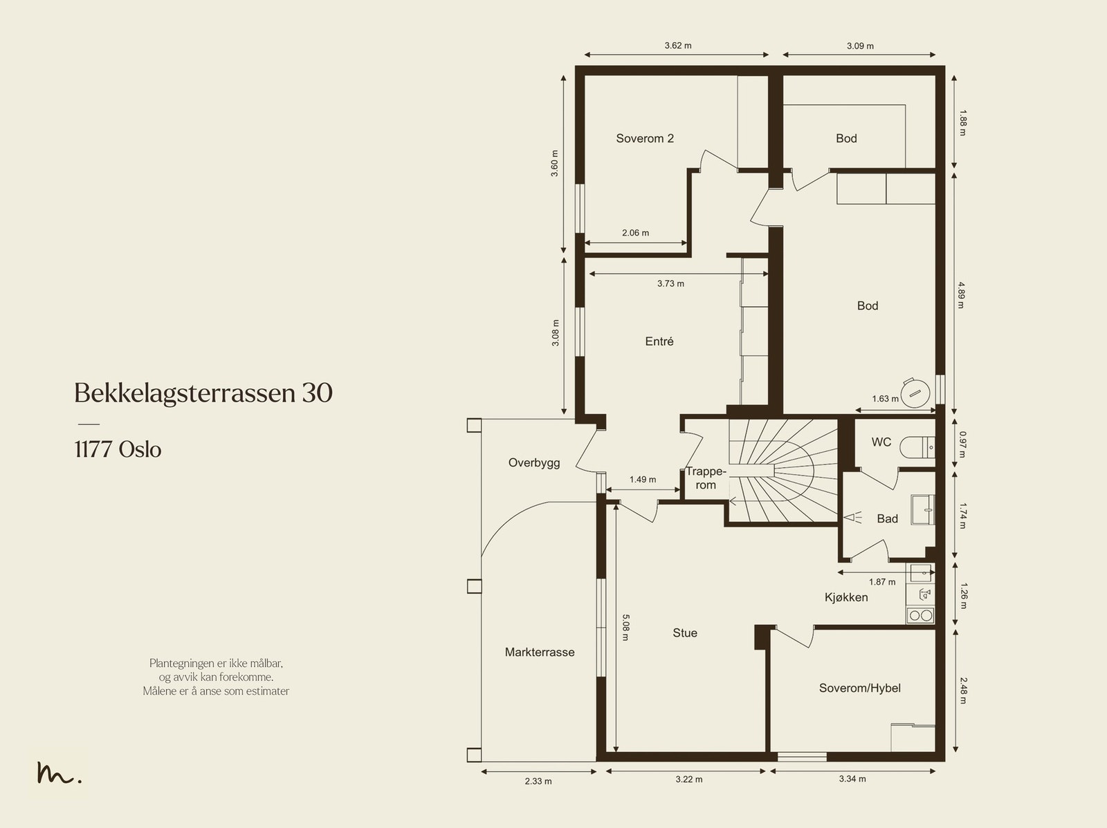 Plantegning underetasje. Galleribilde