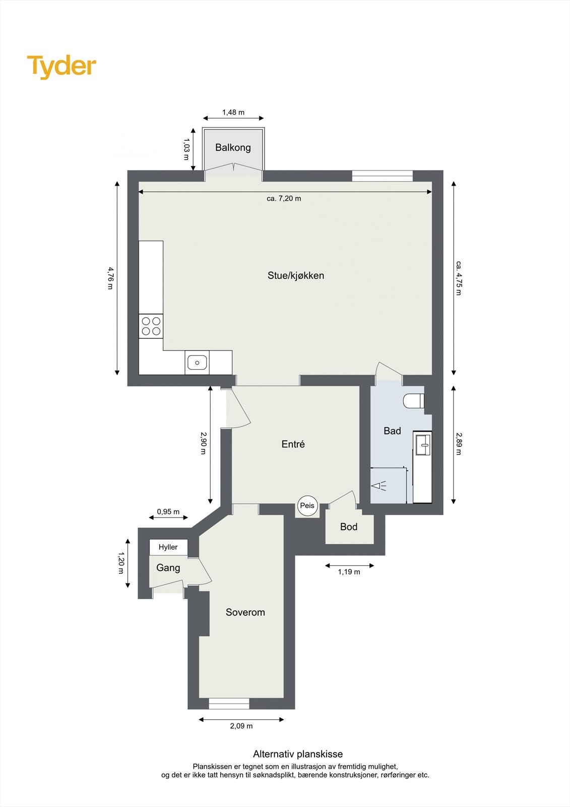 Alternativ planskisse 3. Galleribilde