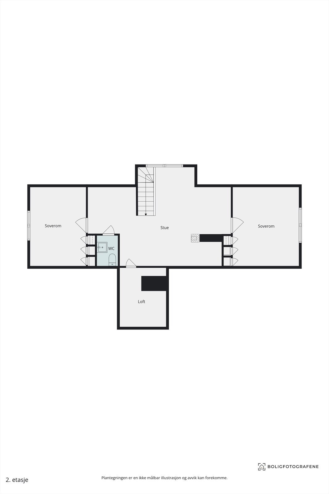 Plantegning for 2. etasje. Galleribilde