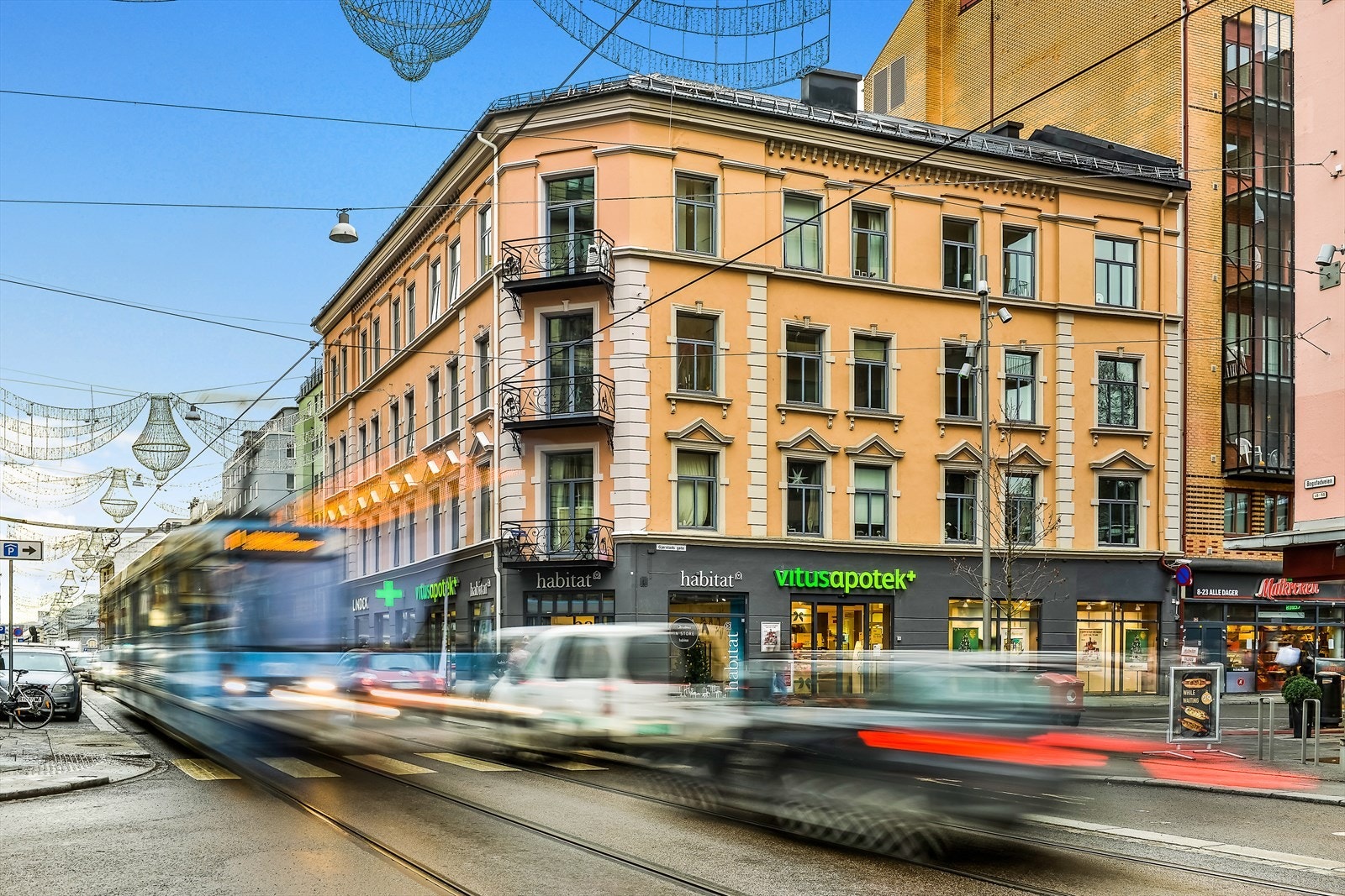 Del av Bogstadveien like nedenfor leiligheten Galleribilde