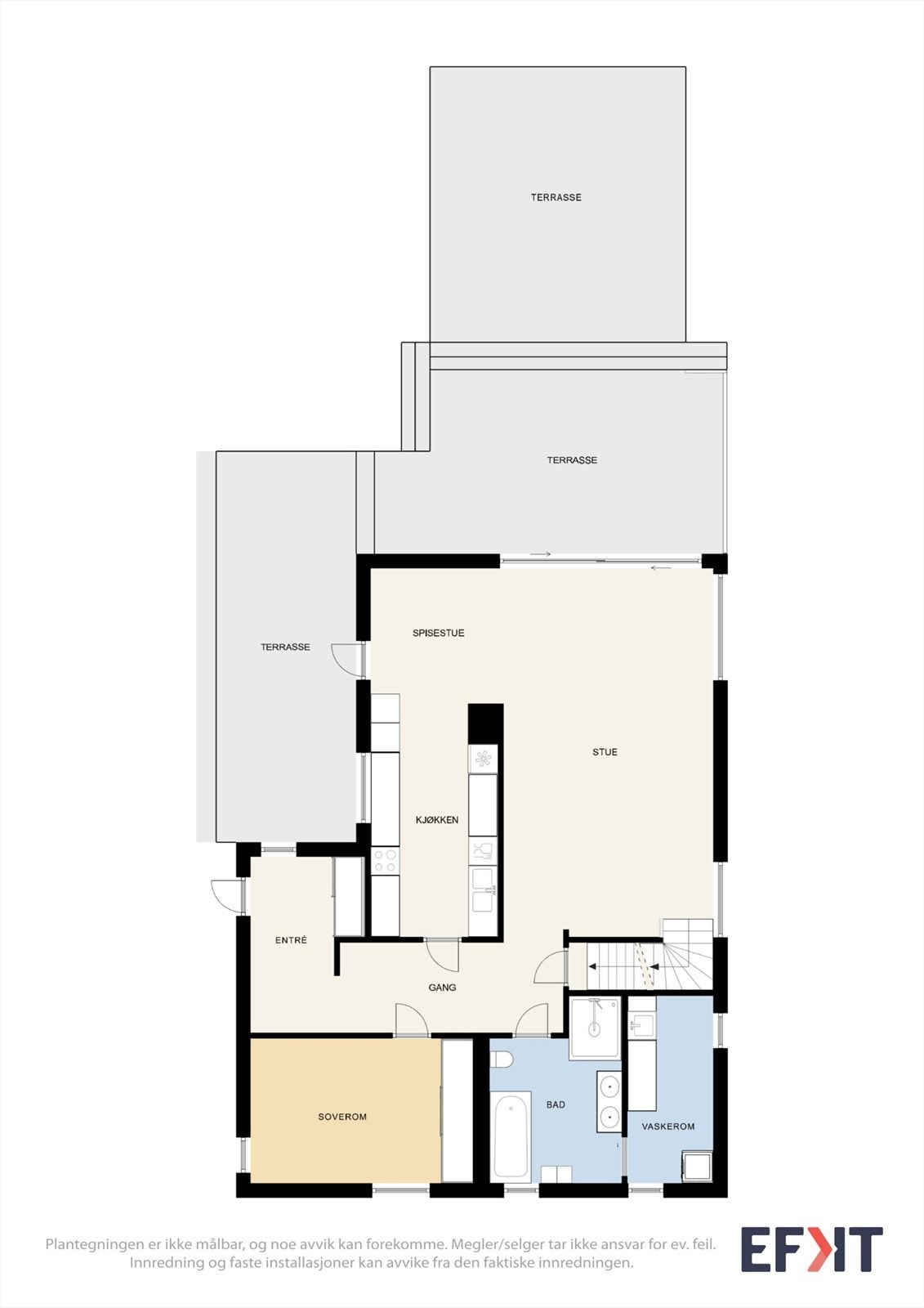 Plantegning 1.etg Galleribilde