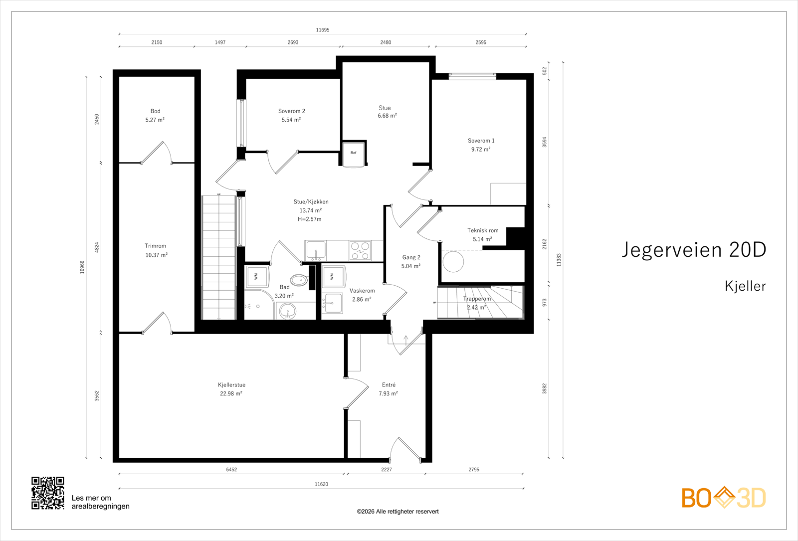 Plantegning - kjeller Galleribilde