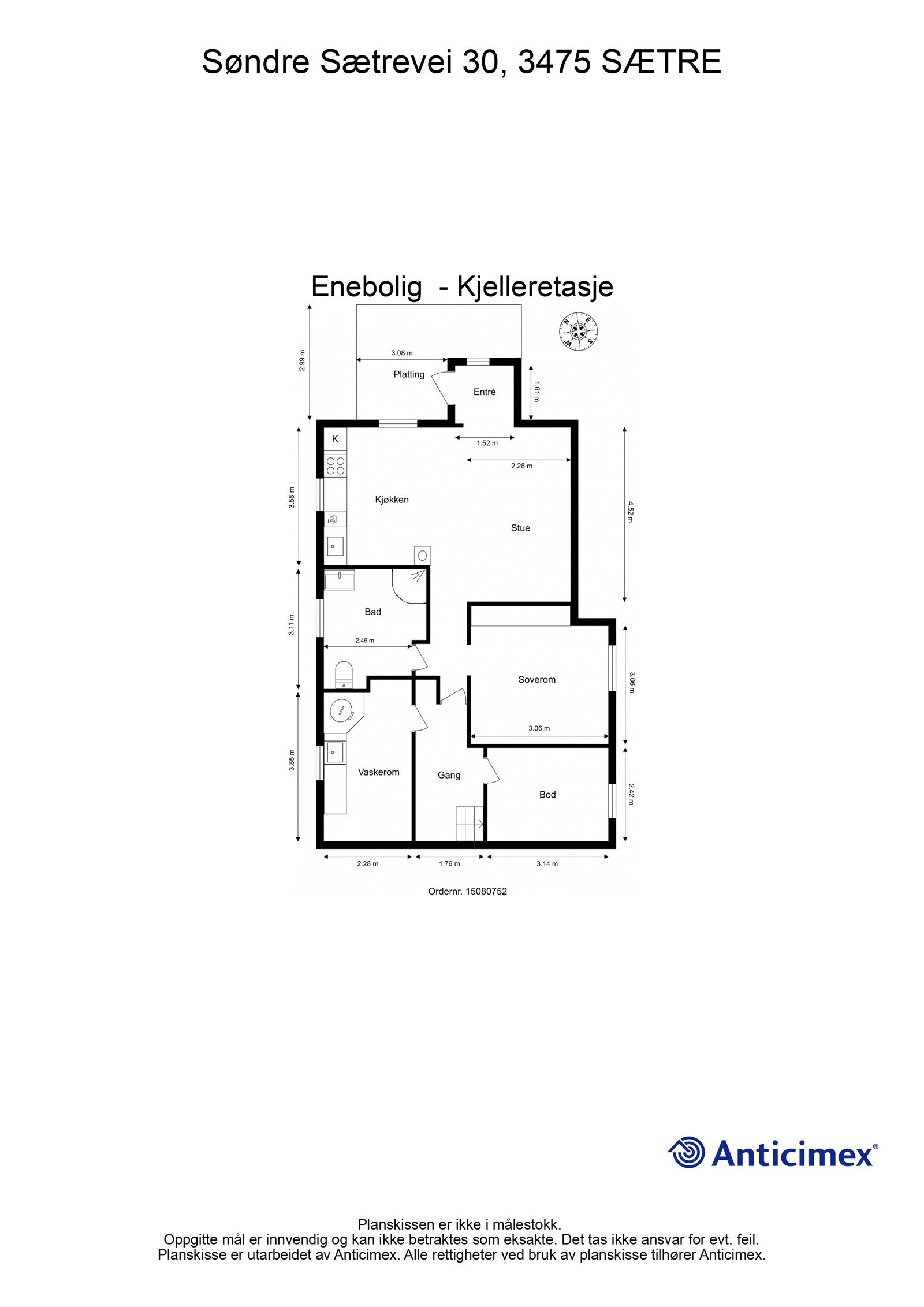 Plantegning kjelleretasje. Galleribilde