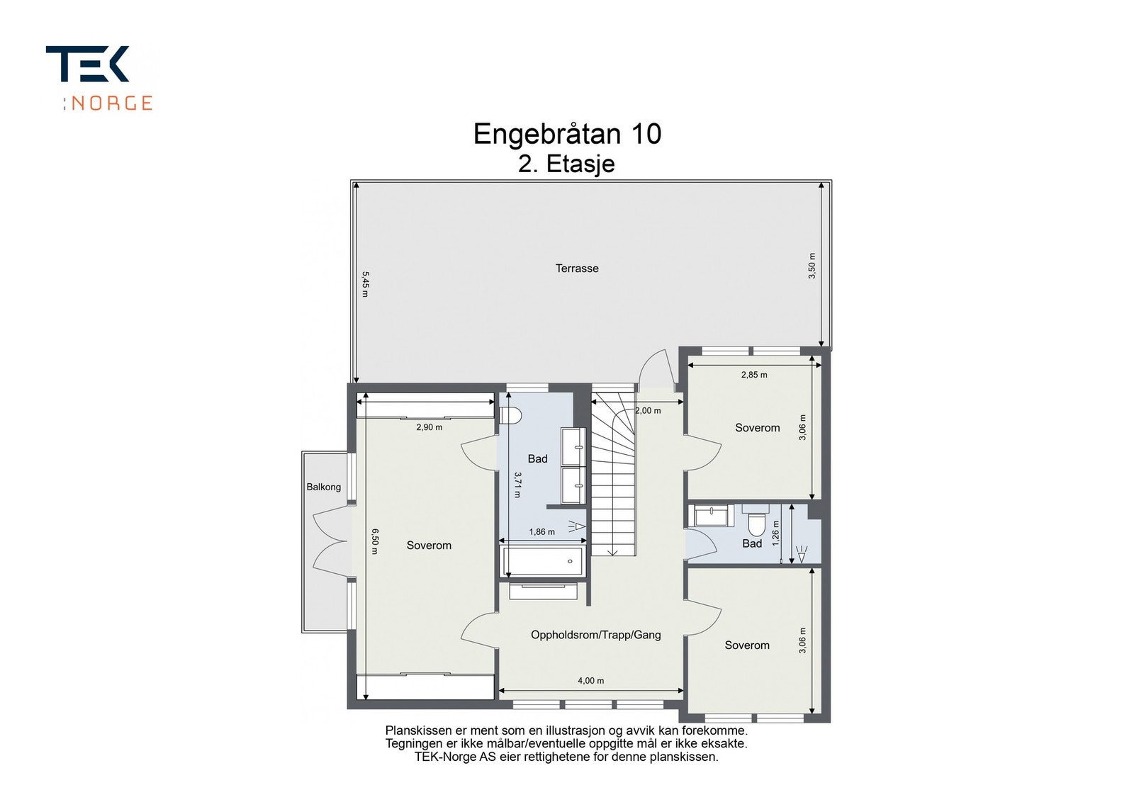 Plantegning 2. etasje Galleribilde