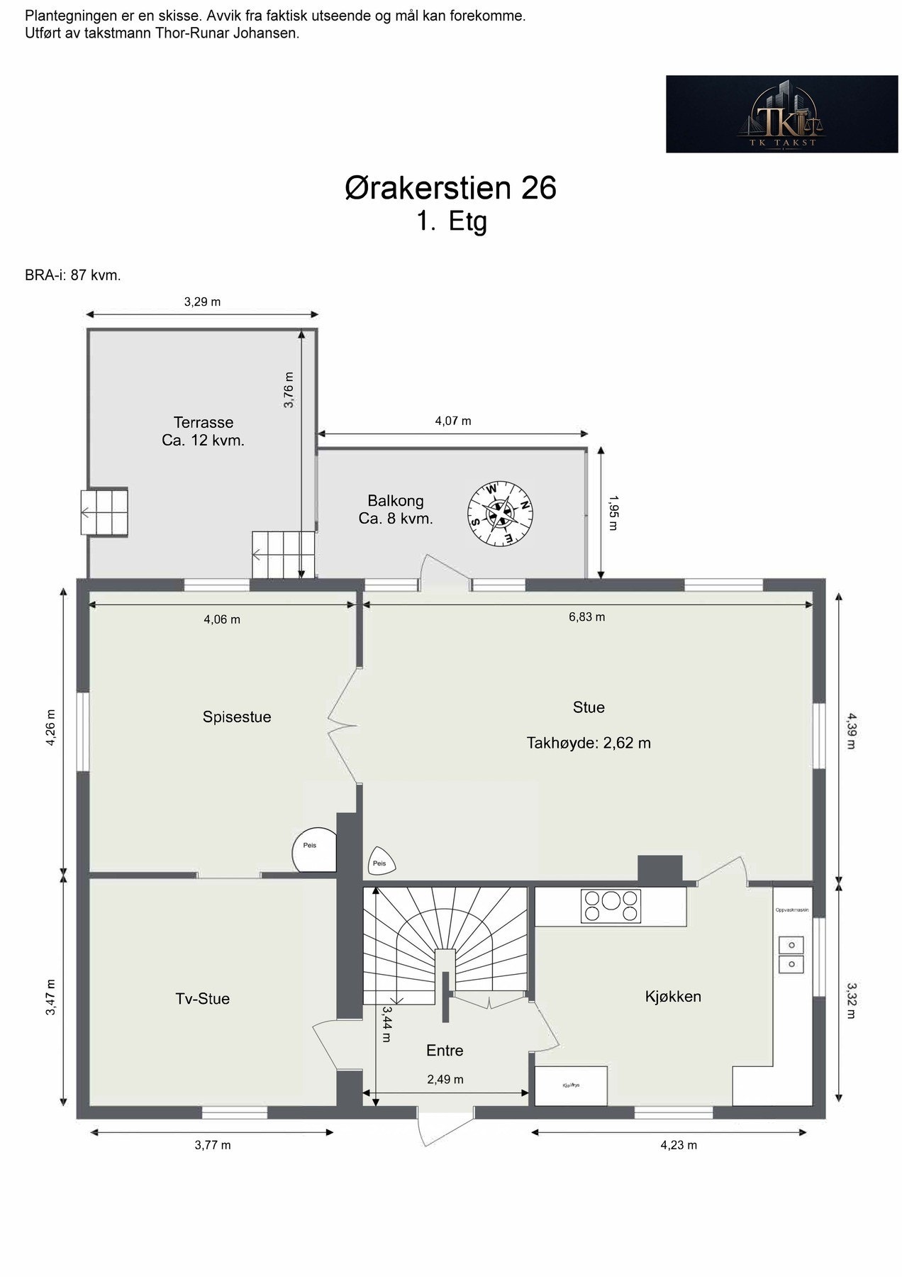Plantegning 1. etasje Galleribilde